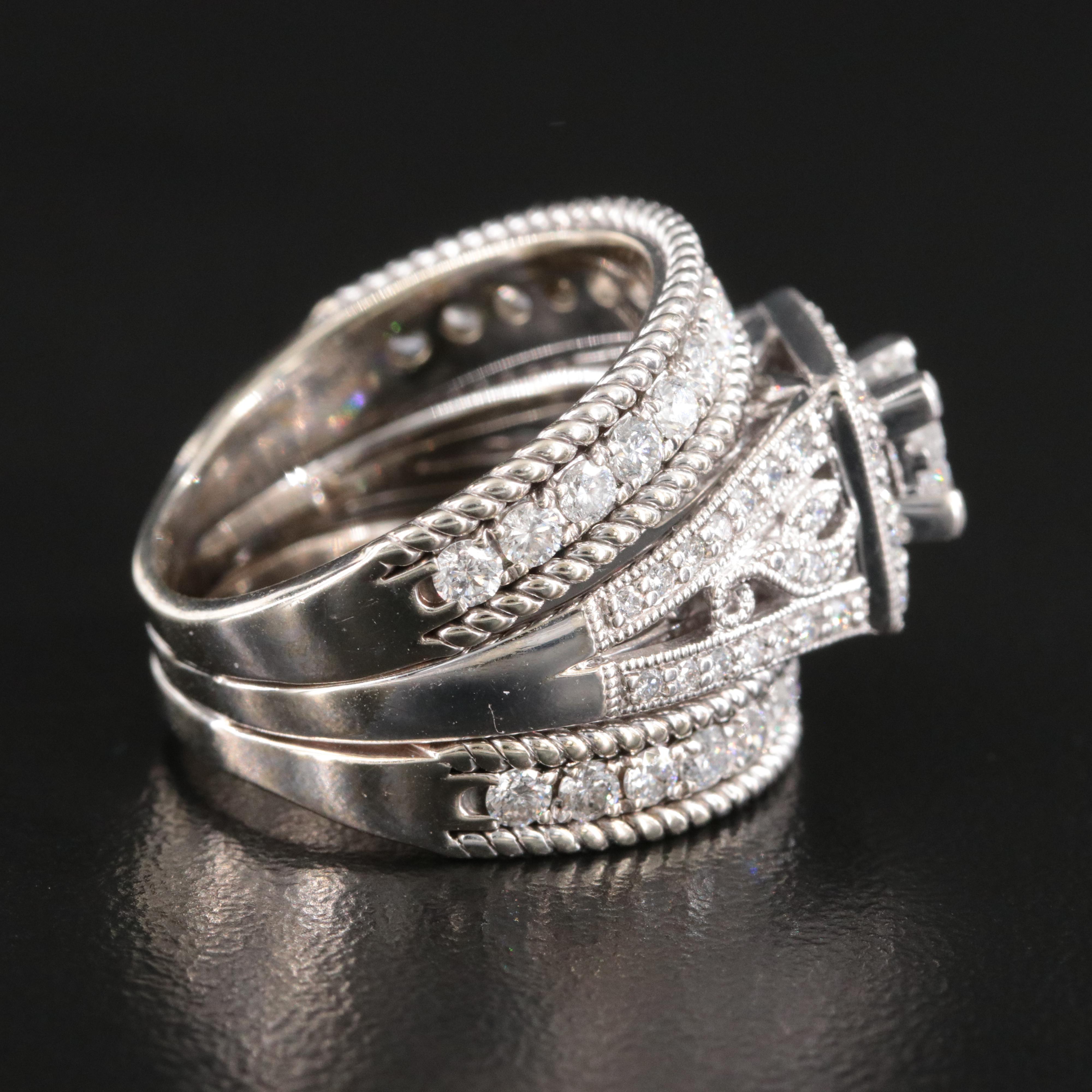 14K 1.46 CTW Diamond Ring with 10K Soldered Bands