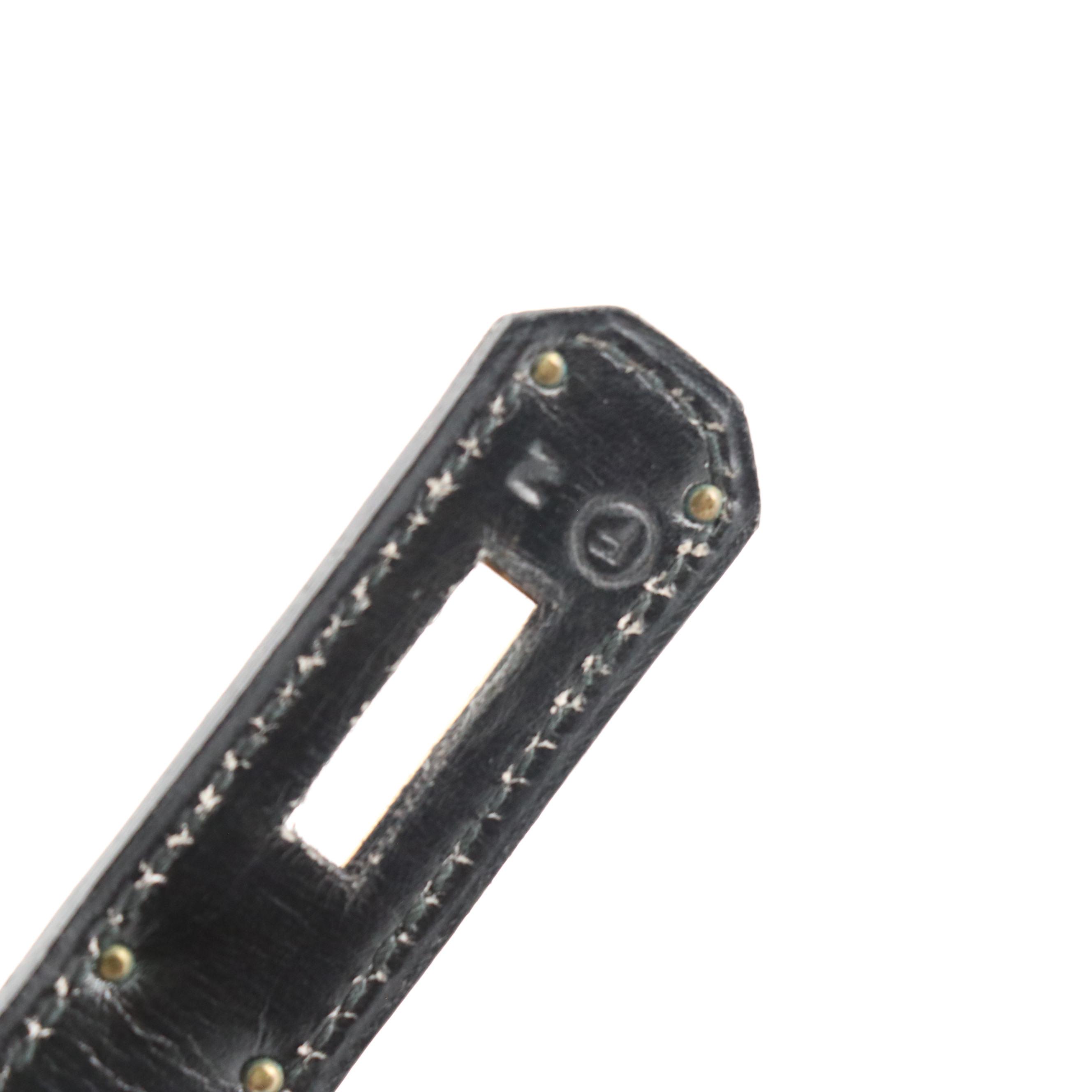 Hermès Kelly Retourne 32 Handbag in Black Box Calf Leather, 1970s