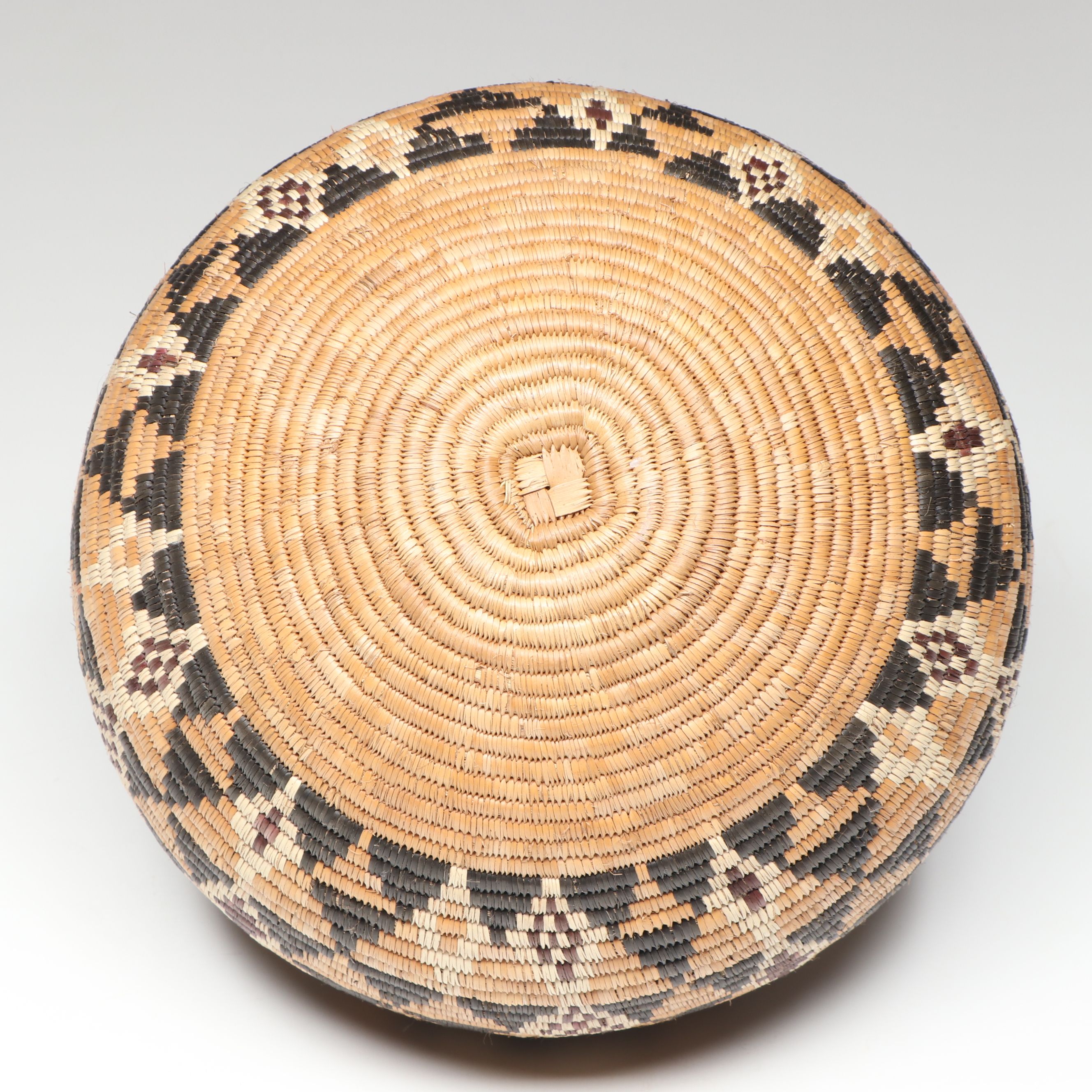 Nokuthule Zwane South African Ilala Palm Lidded Basket with Other Woven Bowl