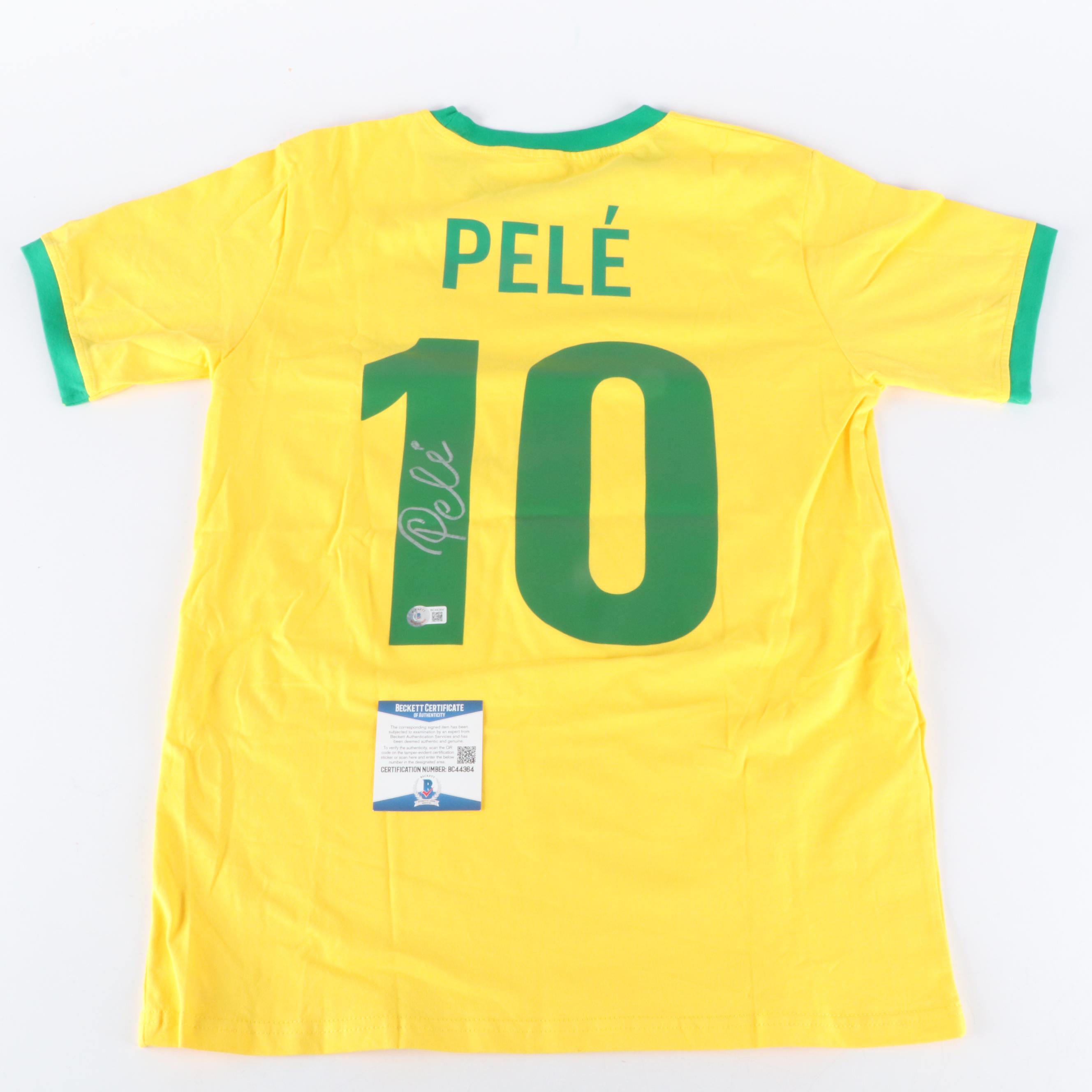 Pelé Signed Brazil CBD Soccer Jersey, Beckett