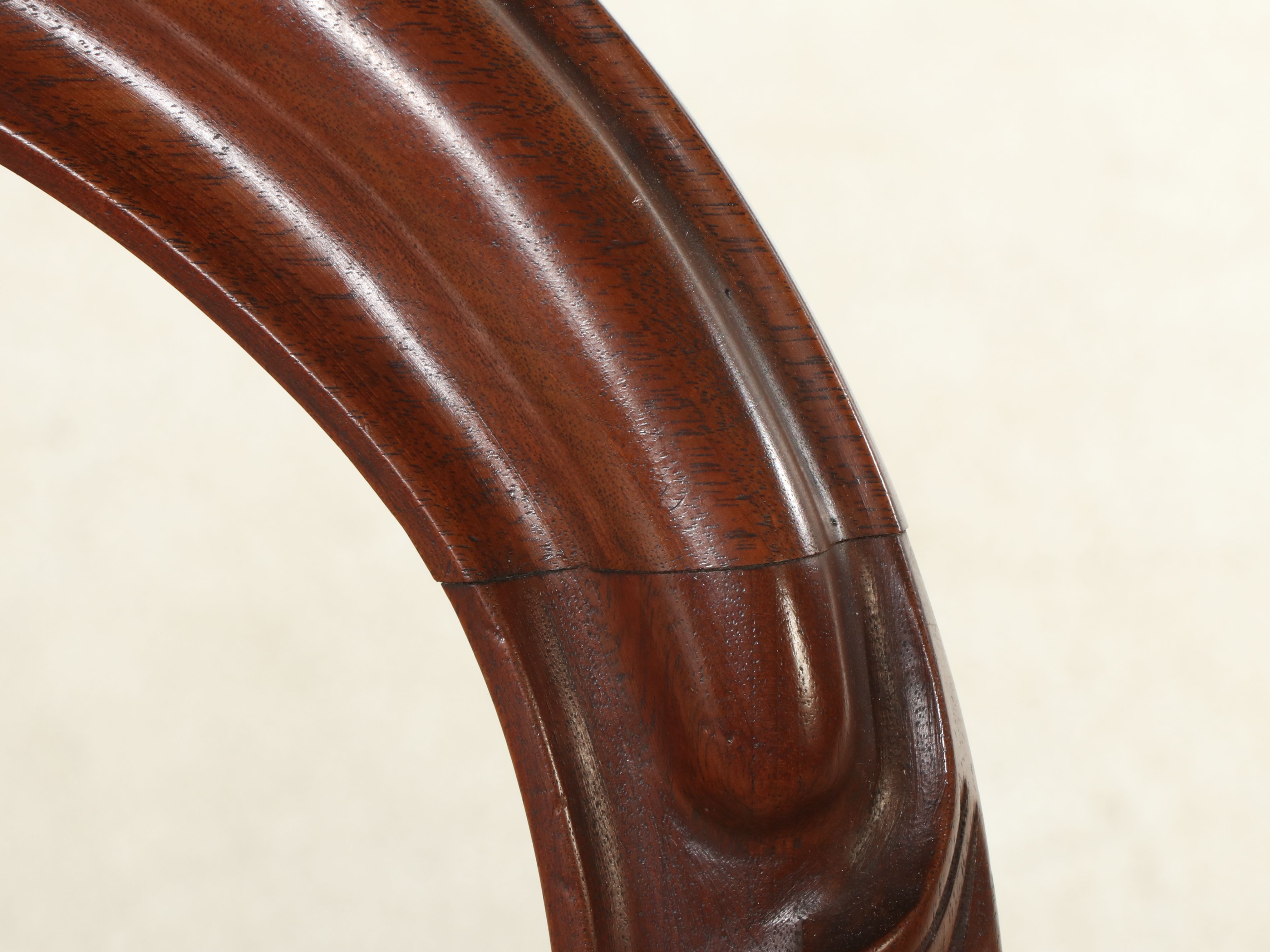 Pair of Victorian Style Carved Walnut Balloon Back Chairs with Needlepoint Seats