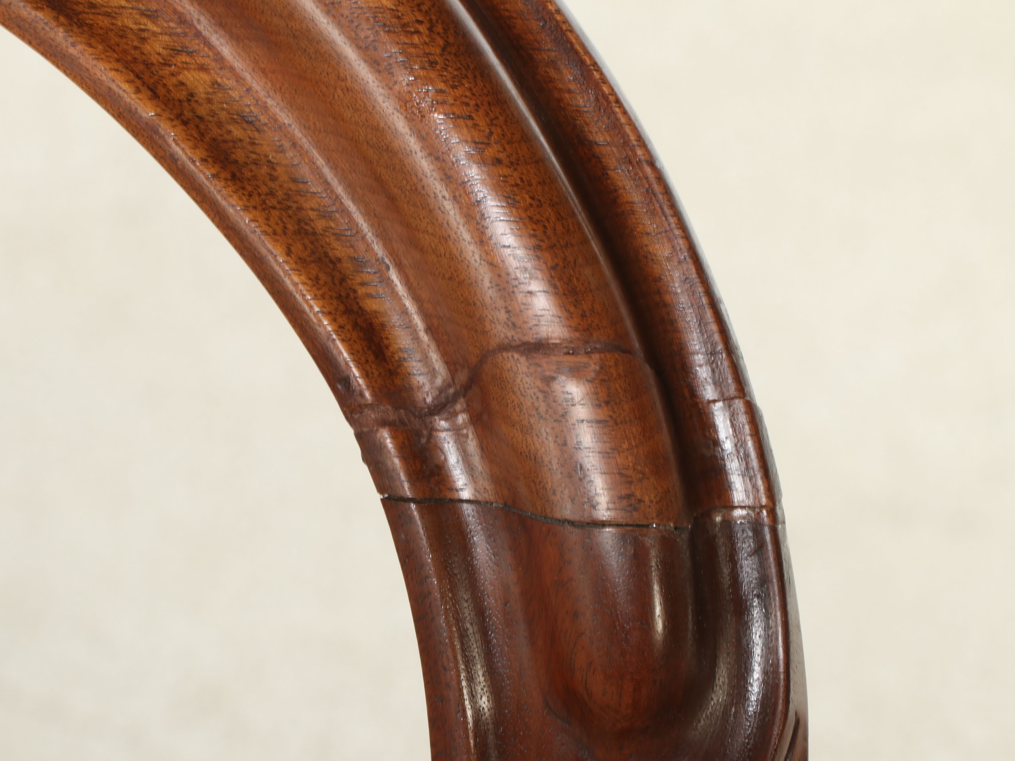 Pair of Victorian Style Carved Walnut Balloon Back Chairs with Needlepoint Seats