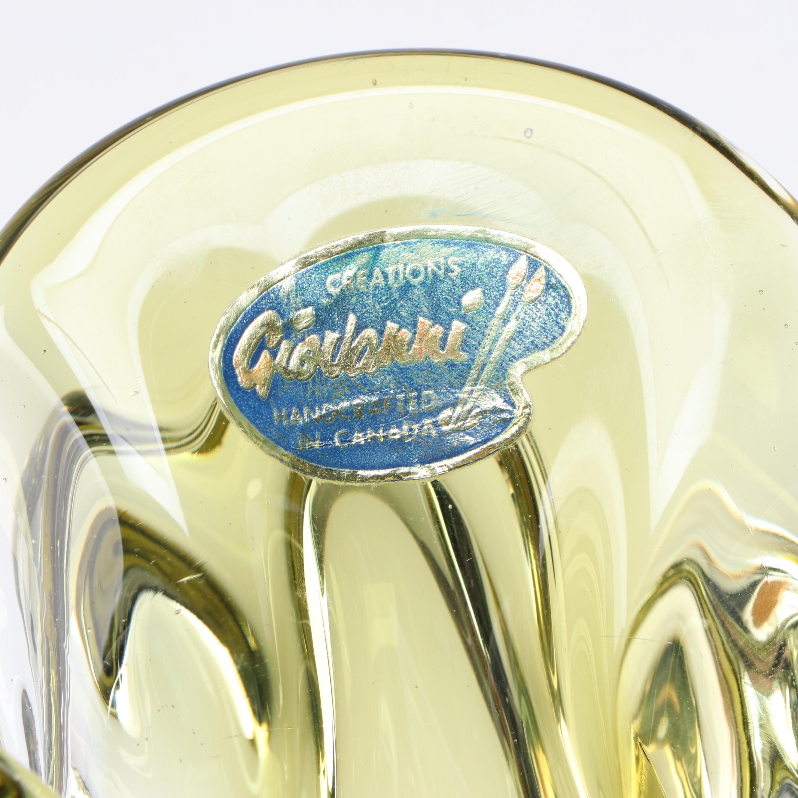 Giovanni Creations Green Art Glass Vase