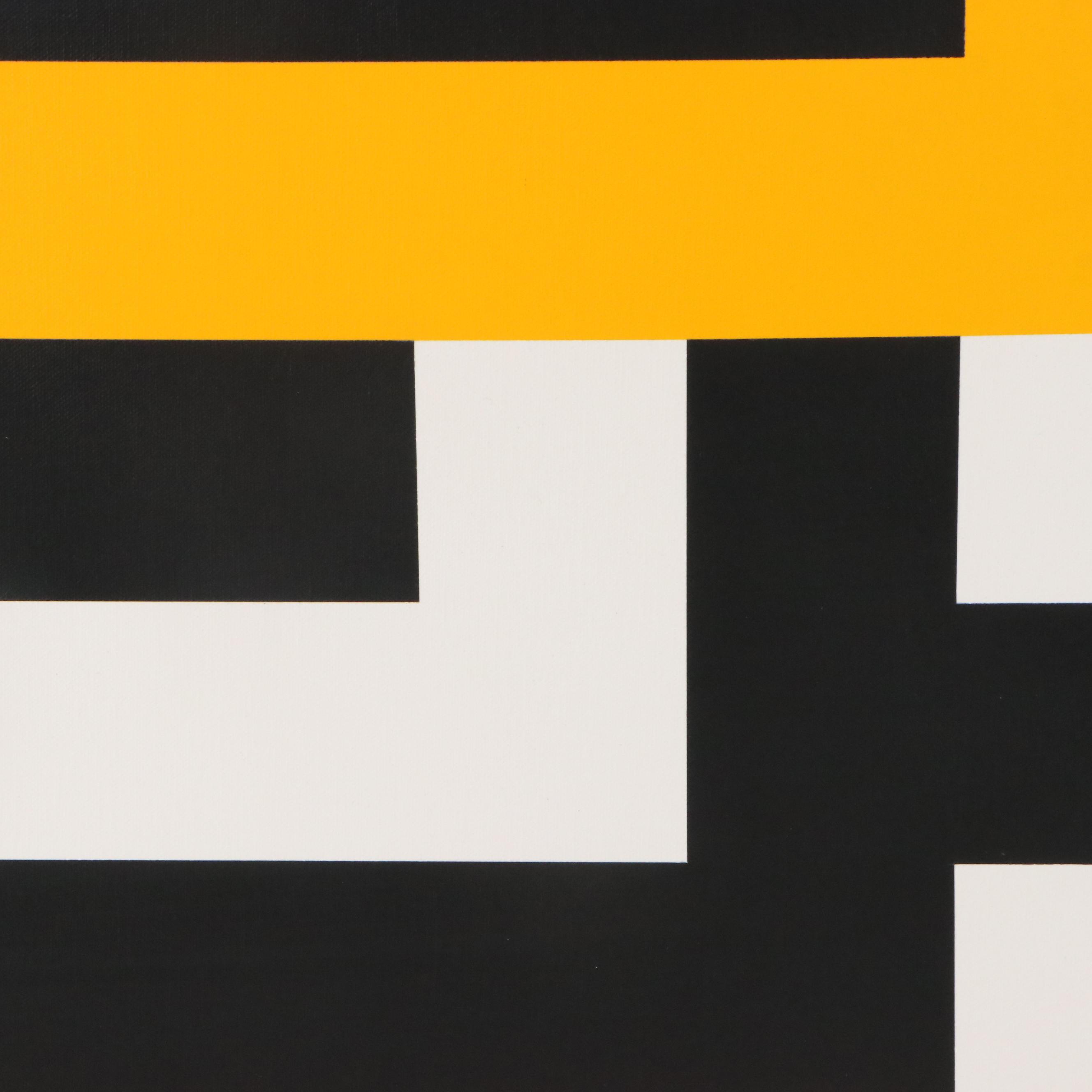Gary W. Hinsche "Hard Edge" Geometric Acrylic Painting, 2011