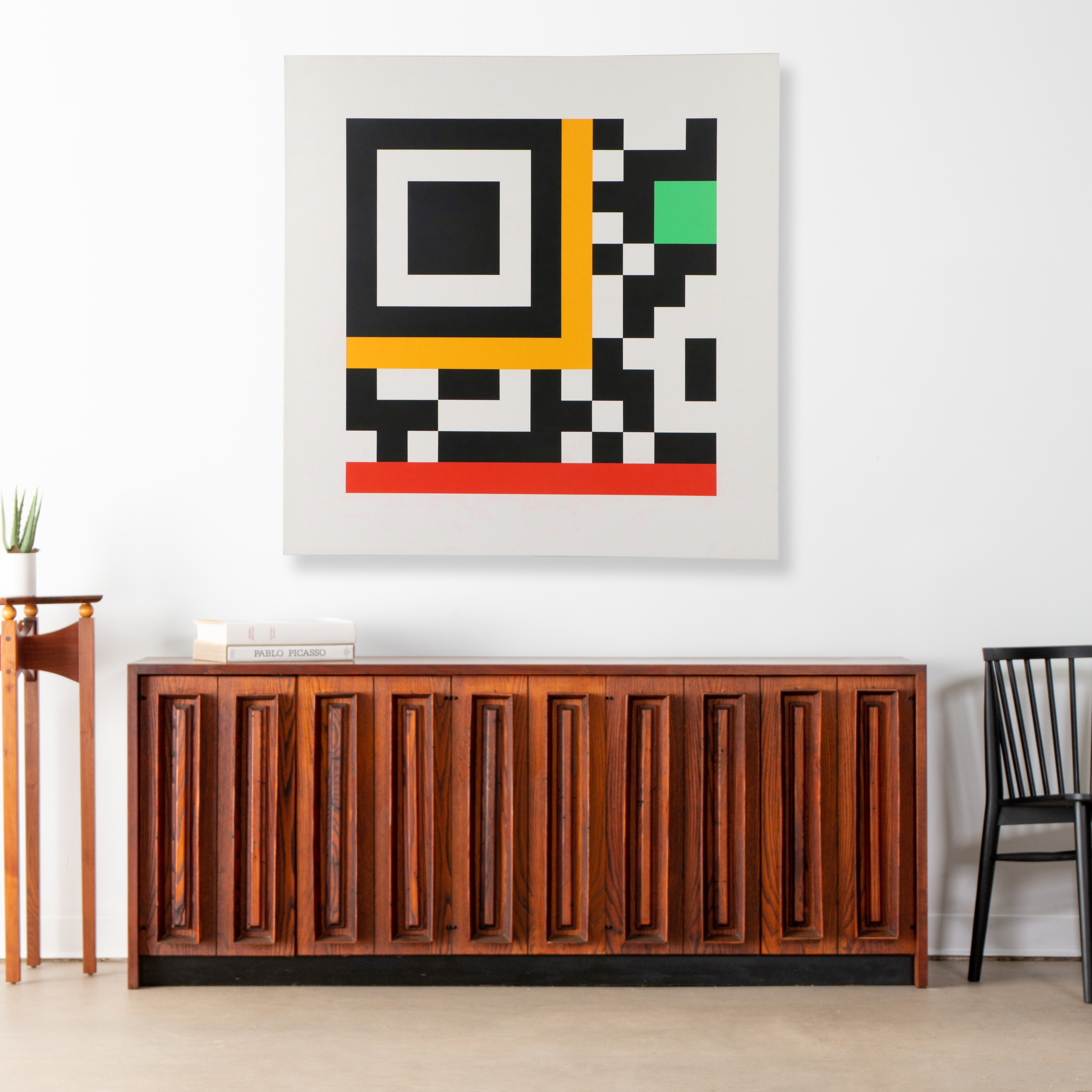 Gary W. Hinsche "Hard Edge" Geometric Acrylic Painting, 2011