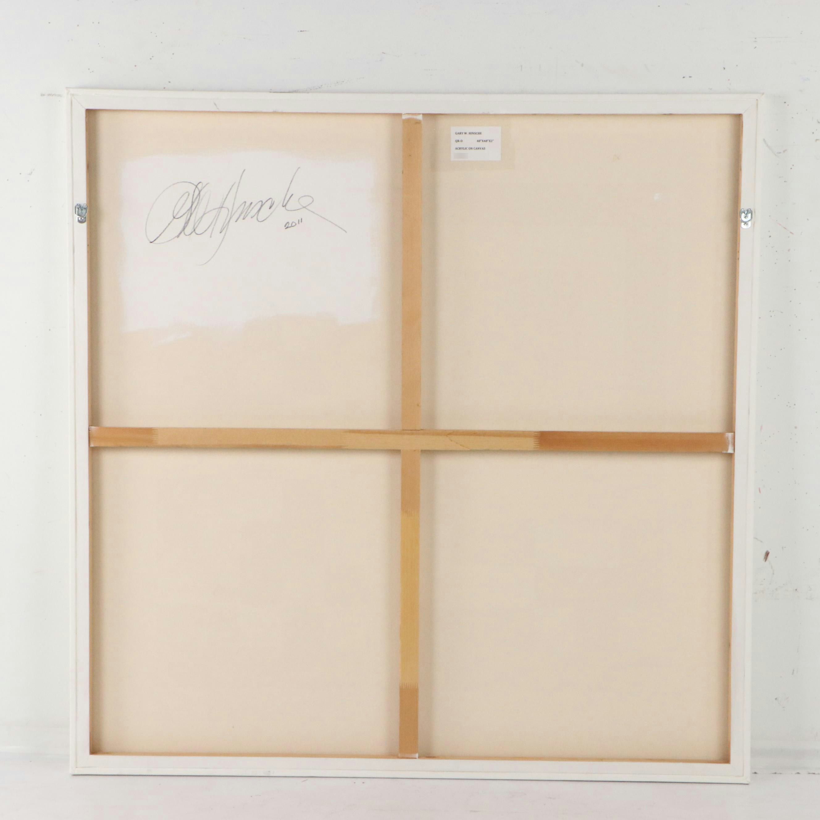 Gary W. Hinsche "Hard Edge" Geometric Acrylic Painting, 2011