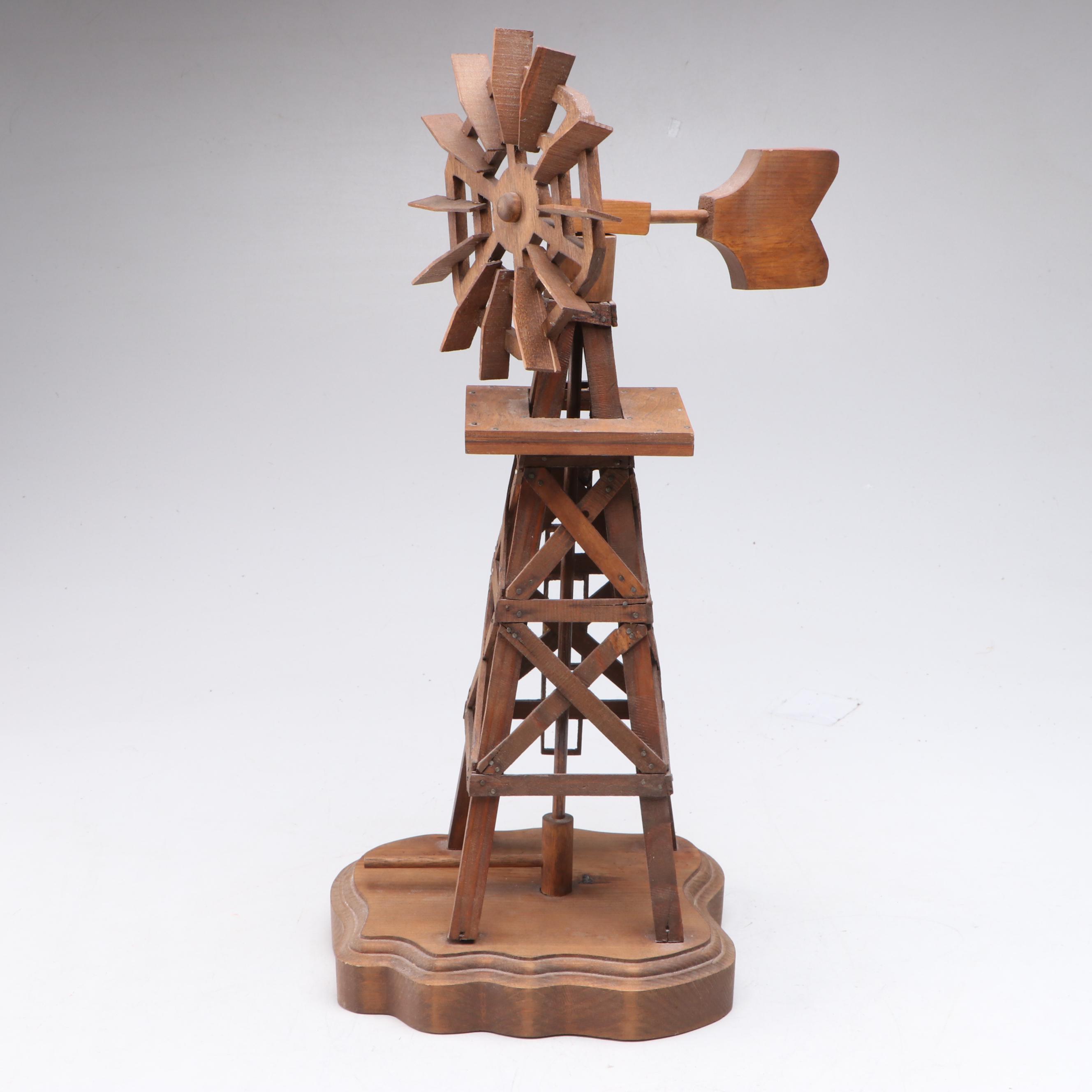 Wooden Model Adjustable Windmill