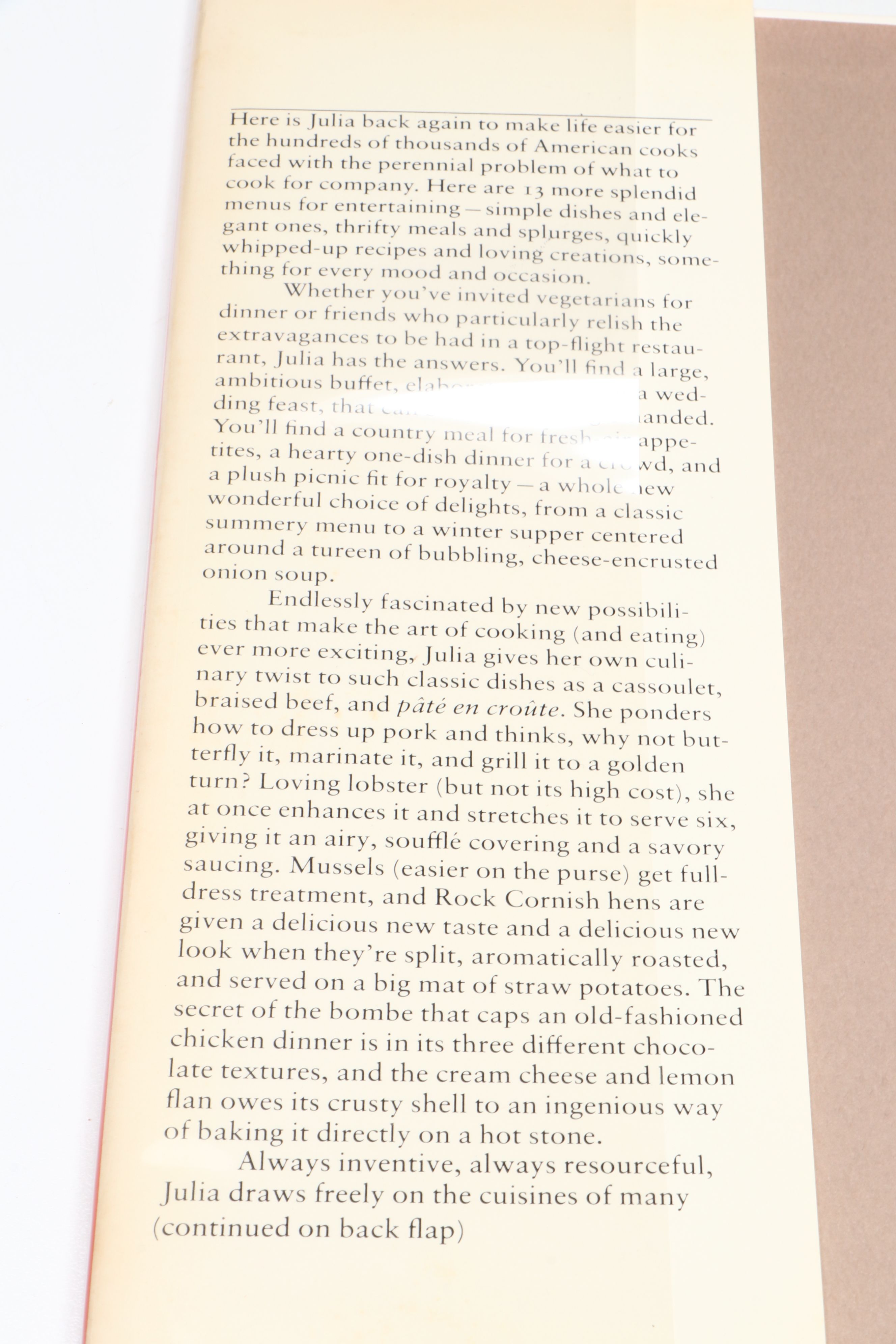 First Edition "Julia Child & More Company" by Julia Child and More Cookbooks