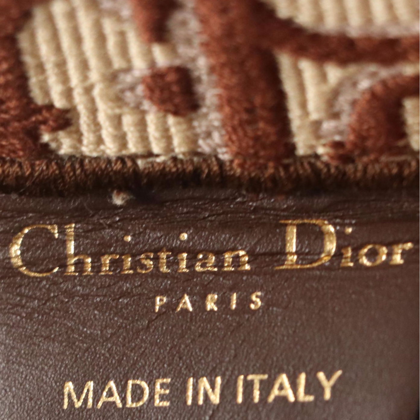 Christian Dior Large Book Tote in Mocha Brown Oblique Jacquard Canvas