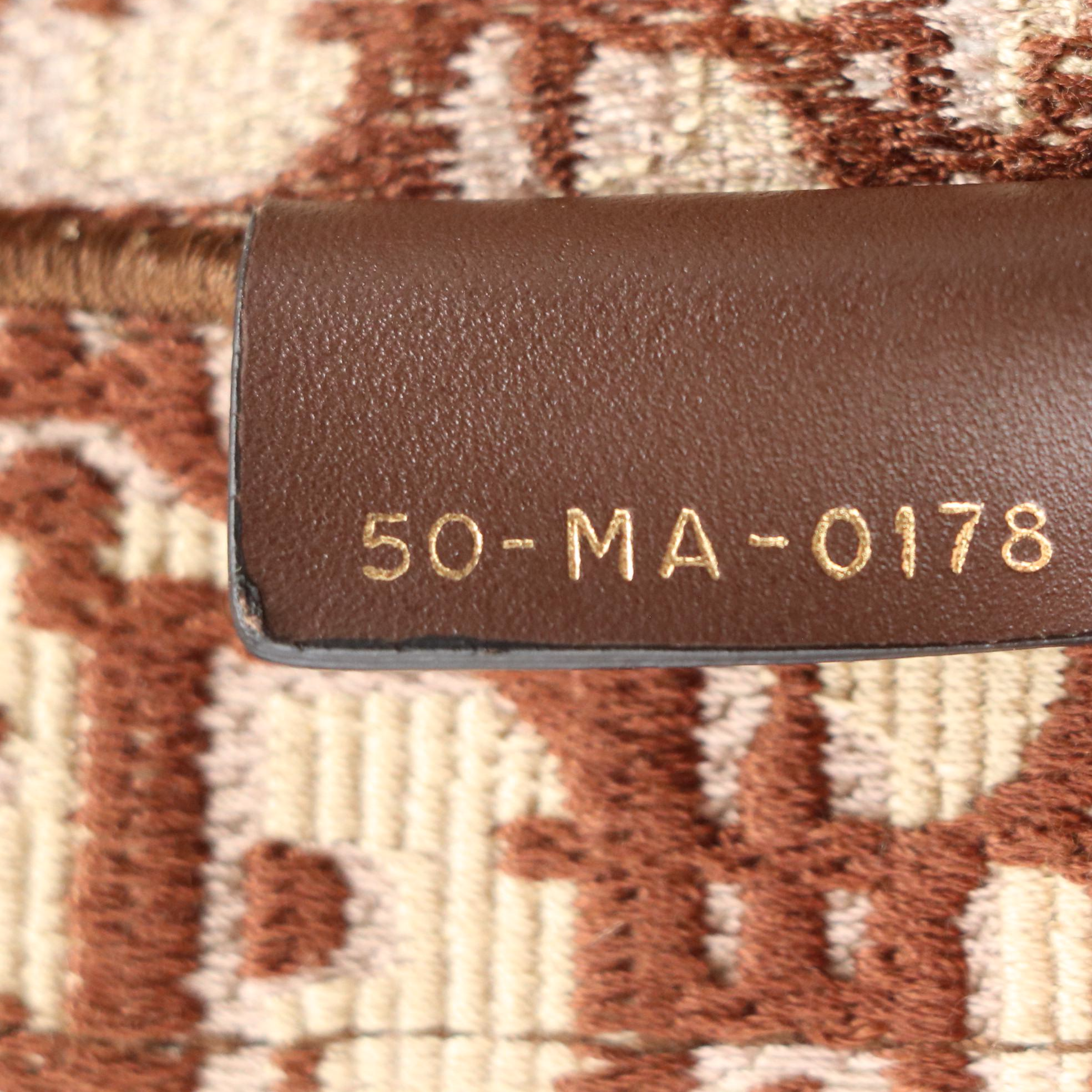 Christian Dior Large Book Tote in Mocha Brown Oblique Jacquard Canvas