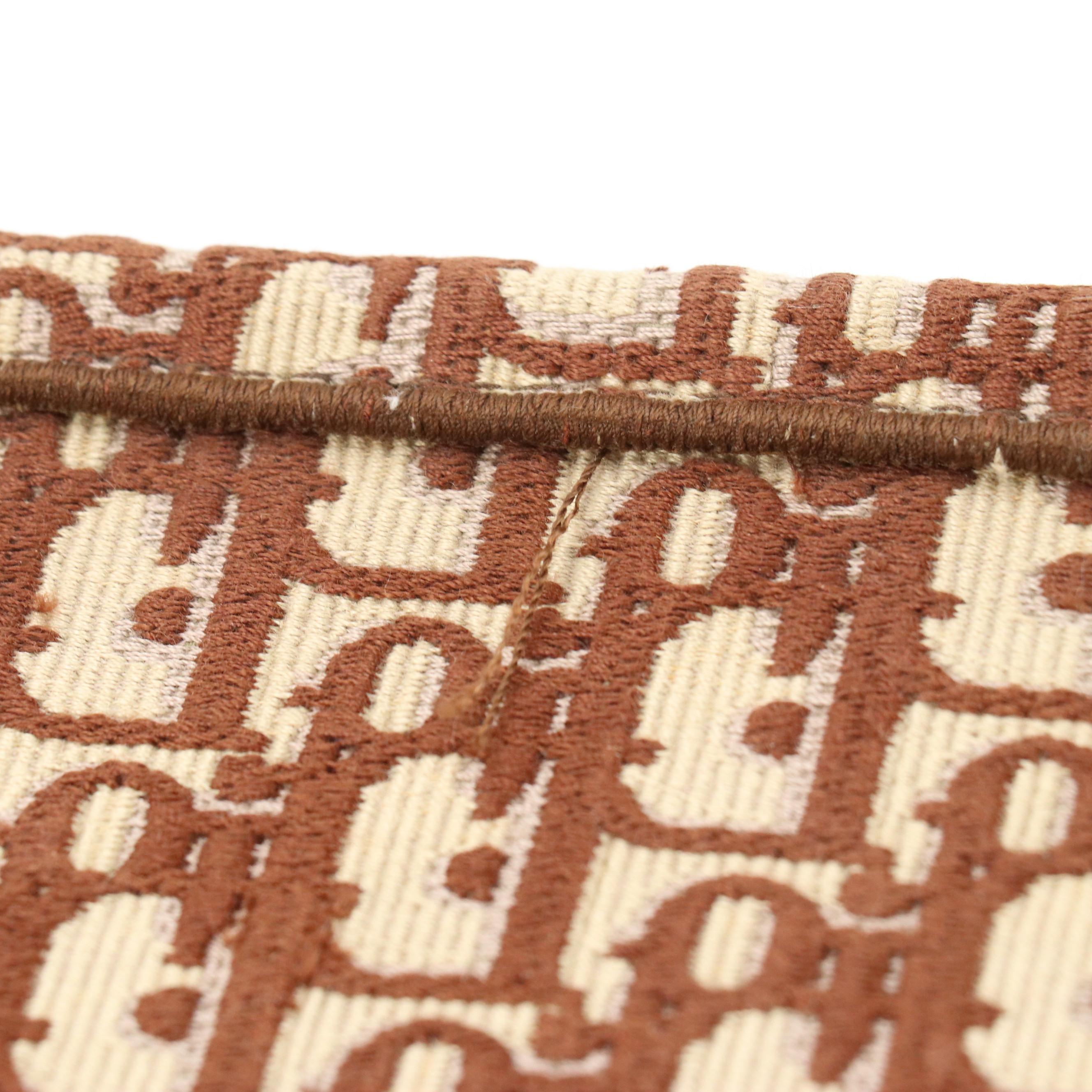 Christian Dior Large Book Tote in Mocha Brown Oblique Jacquard Canvas