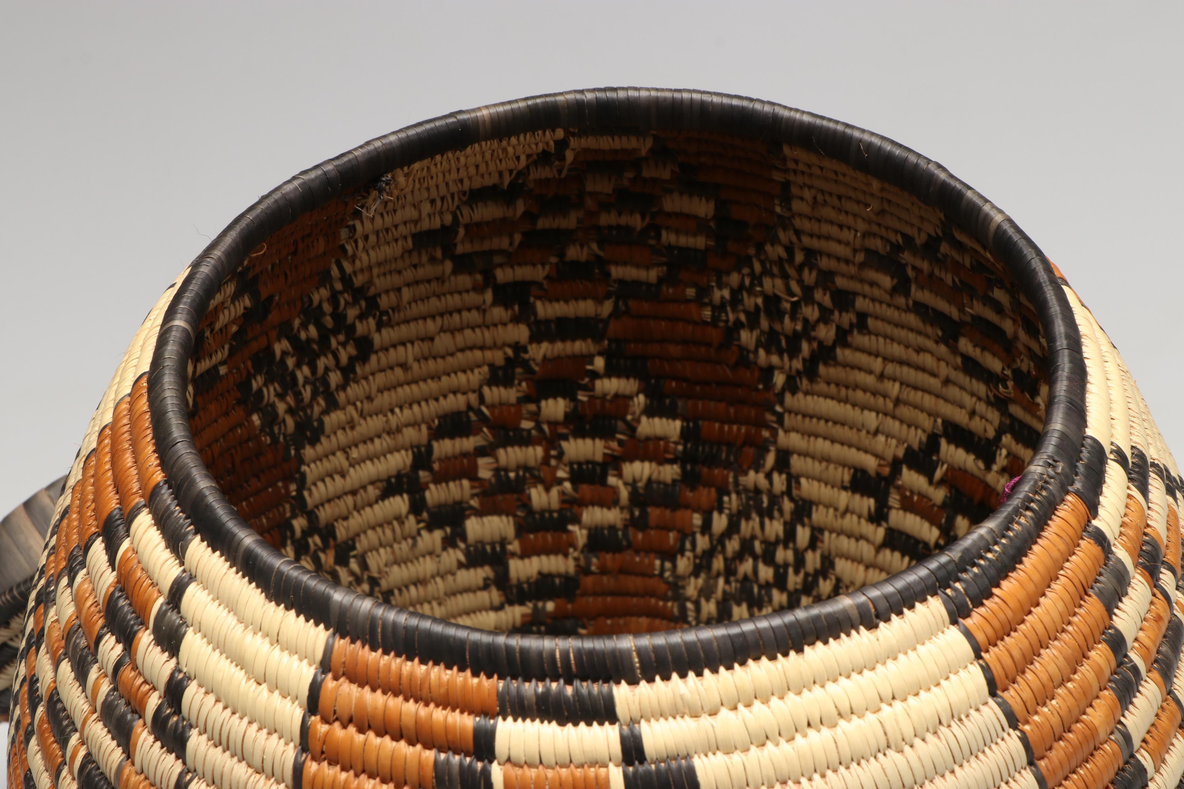 Phillie Mhlongo South African Zulu Woven Ilala Palm Egg-Shaped Basket