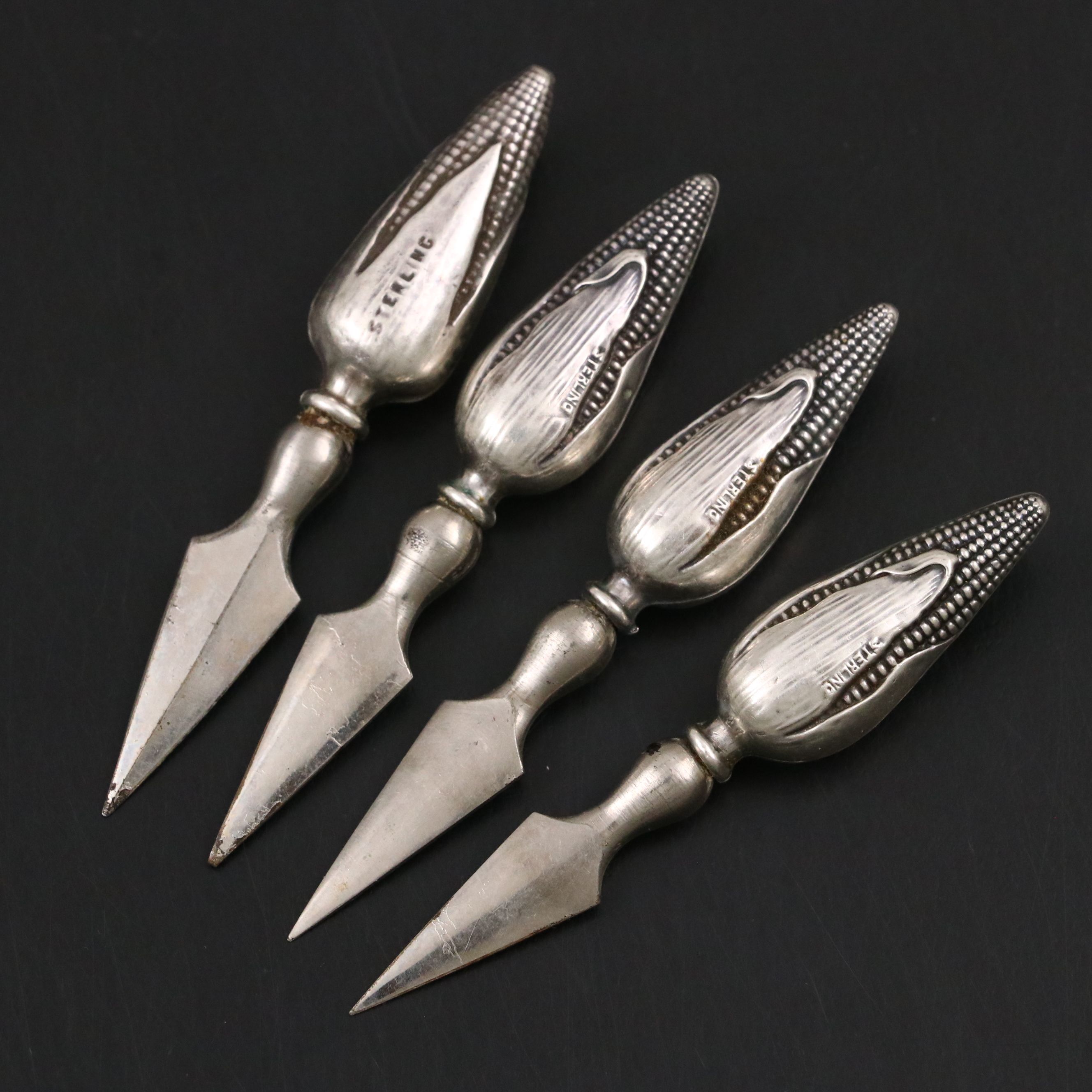 Webster Co. Sterling Silver Corn Cob Holders
