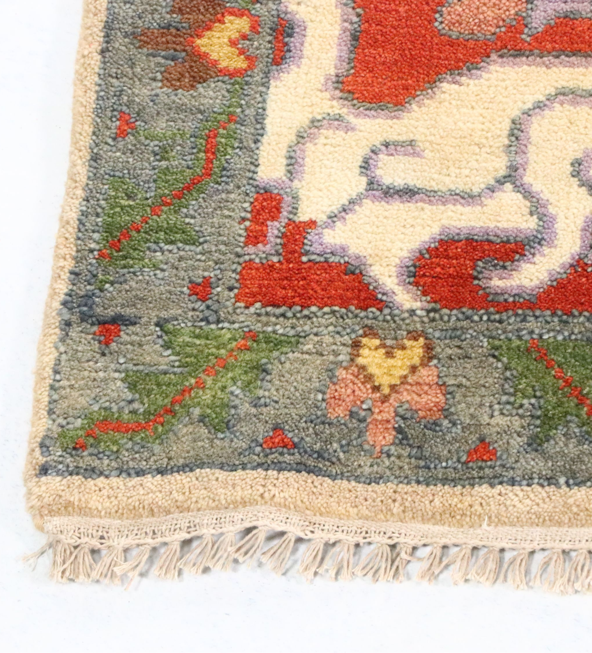 9' x 12'2 Hand-Knotted Indian Ziegler Style Tree of Life Area Rug