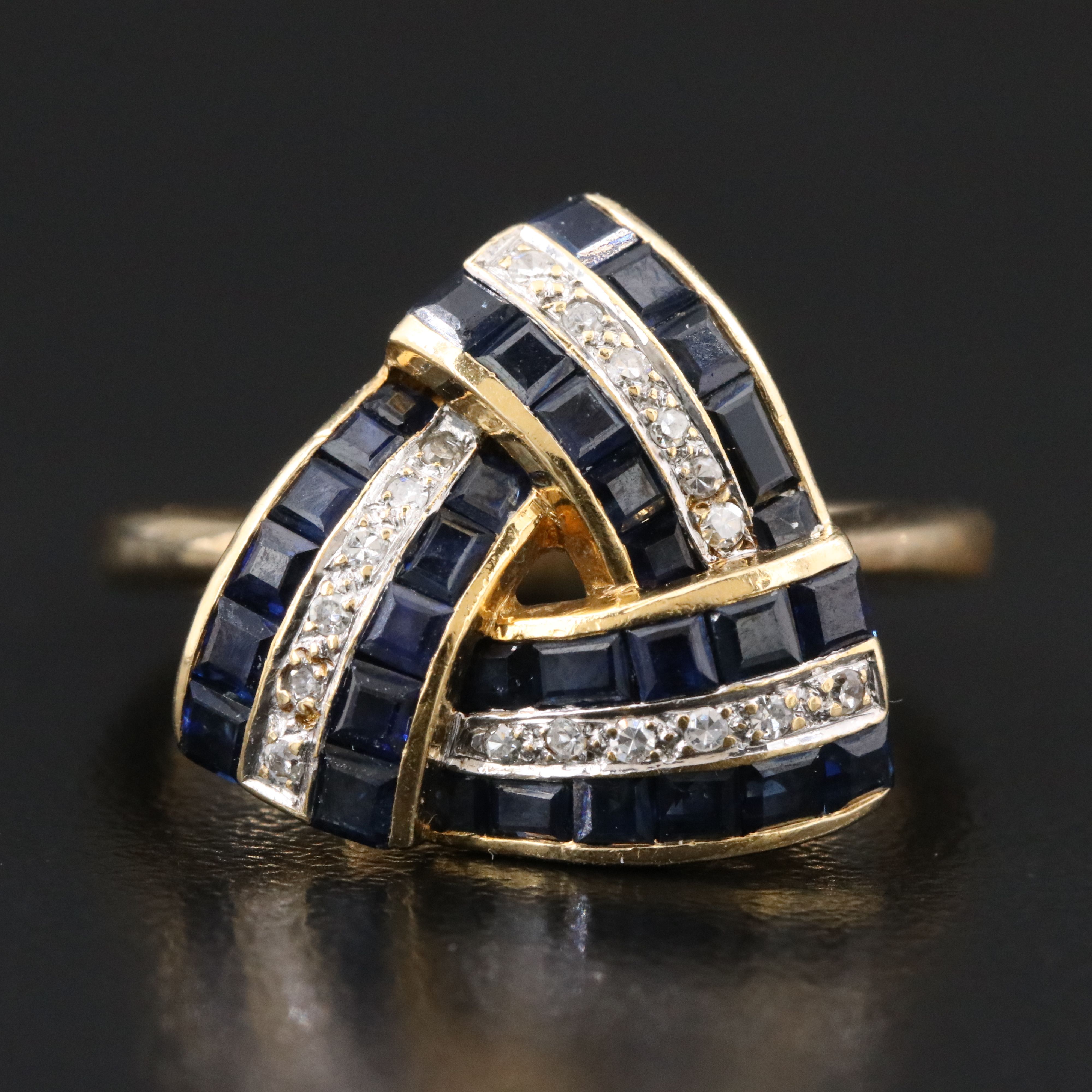 14K Sapphire and Diamond Ring