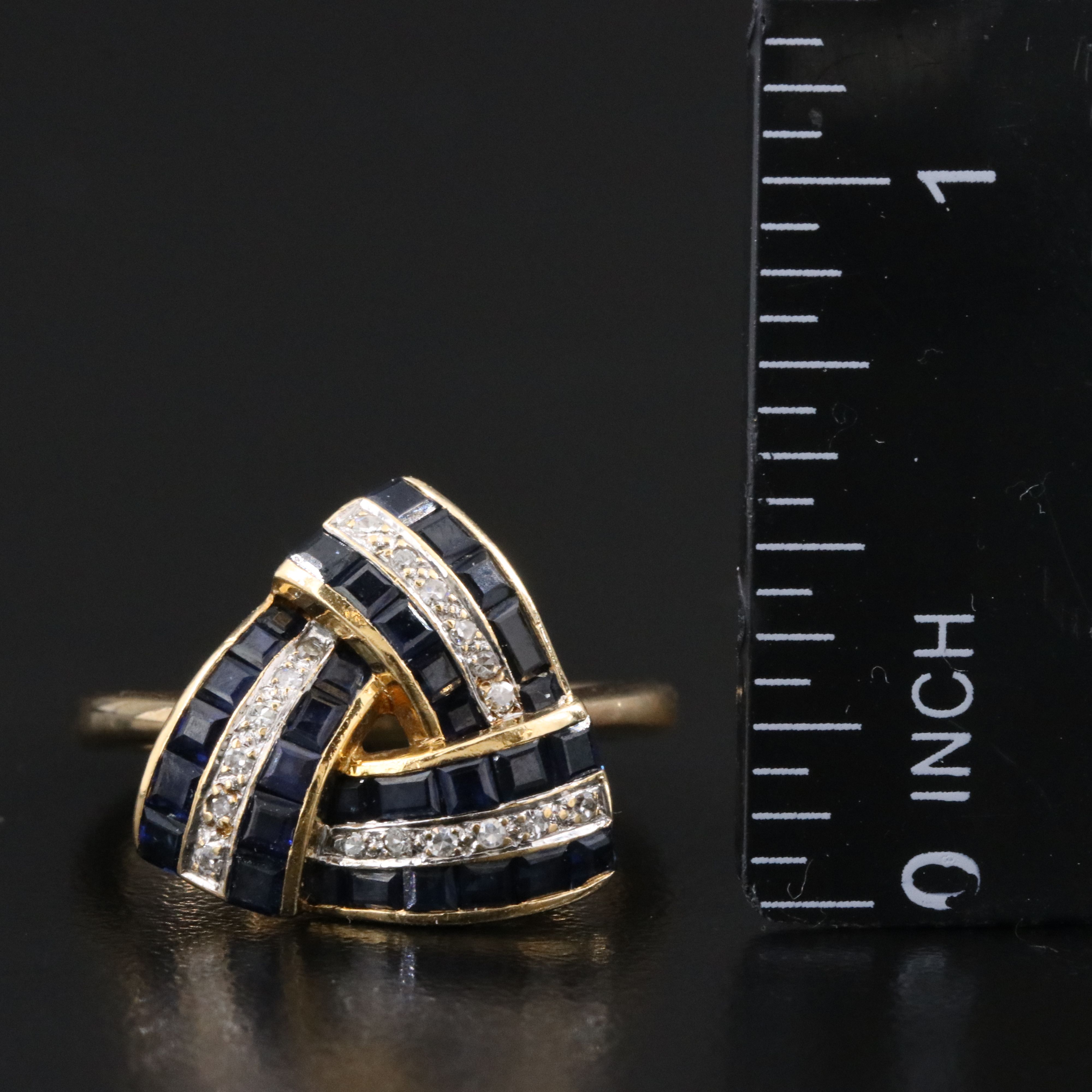 14K Sapphire and Diamond Ring