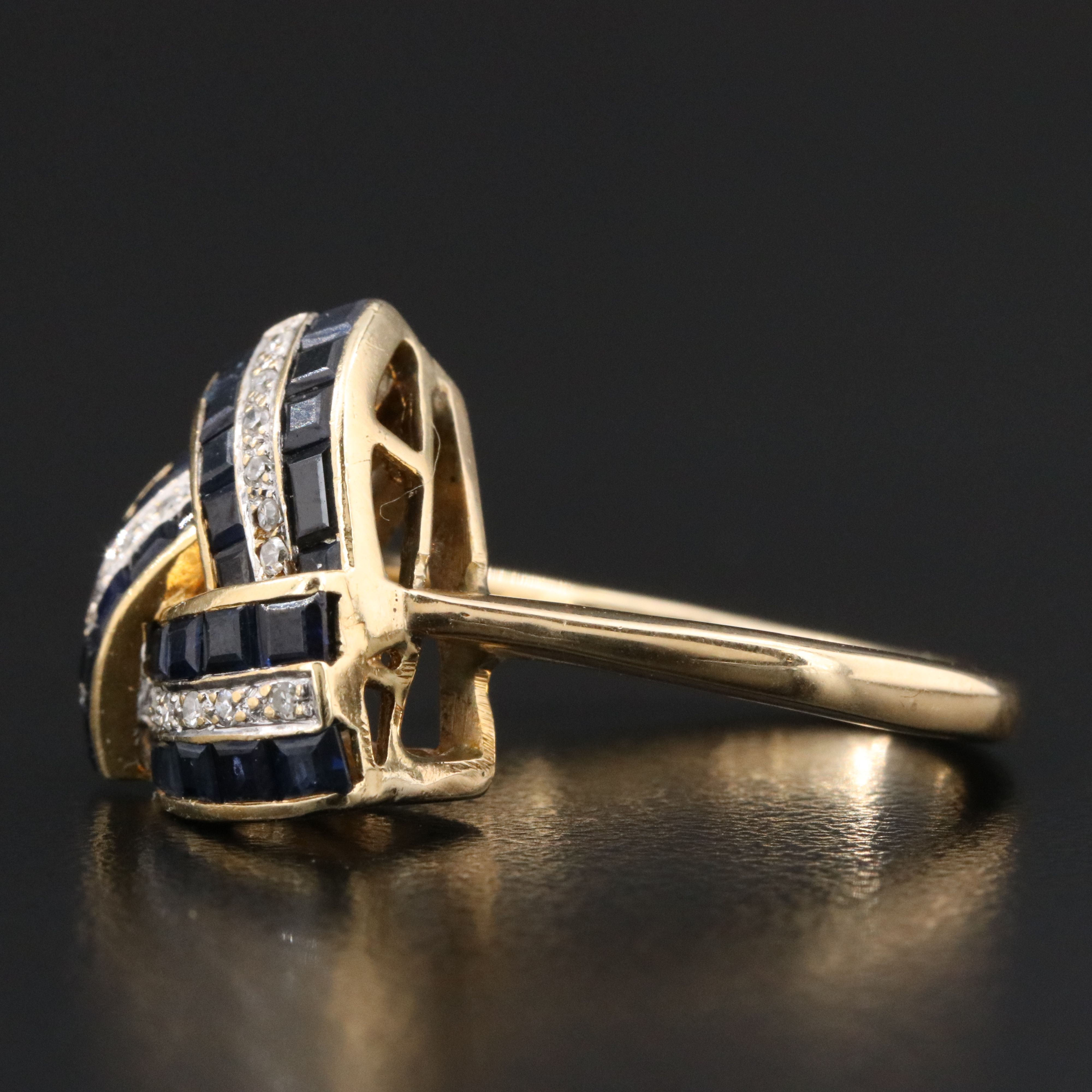 14K Sapphire and Diamond Ring