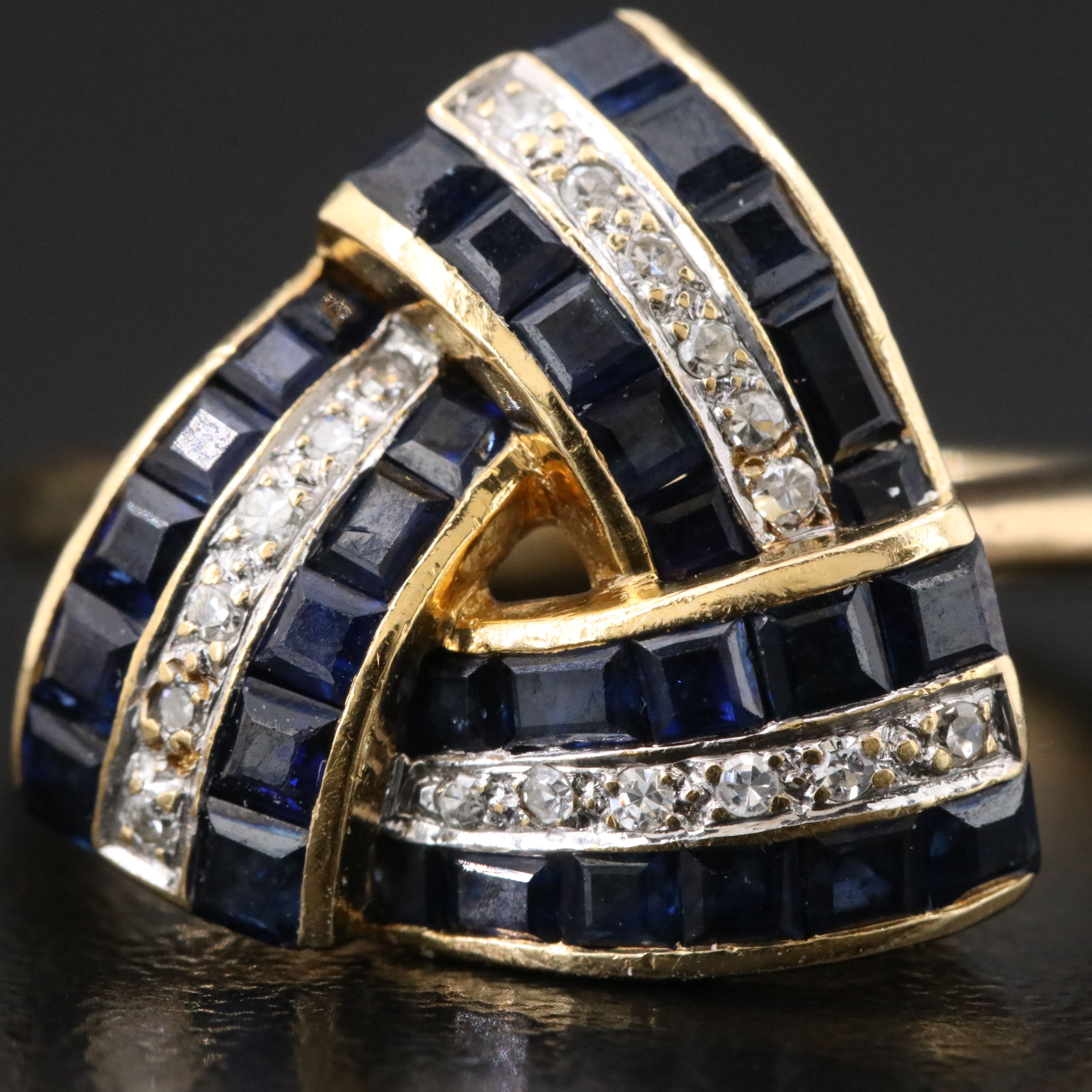 14K Sapphire and Diamond Ring