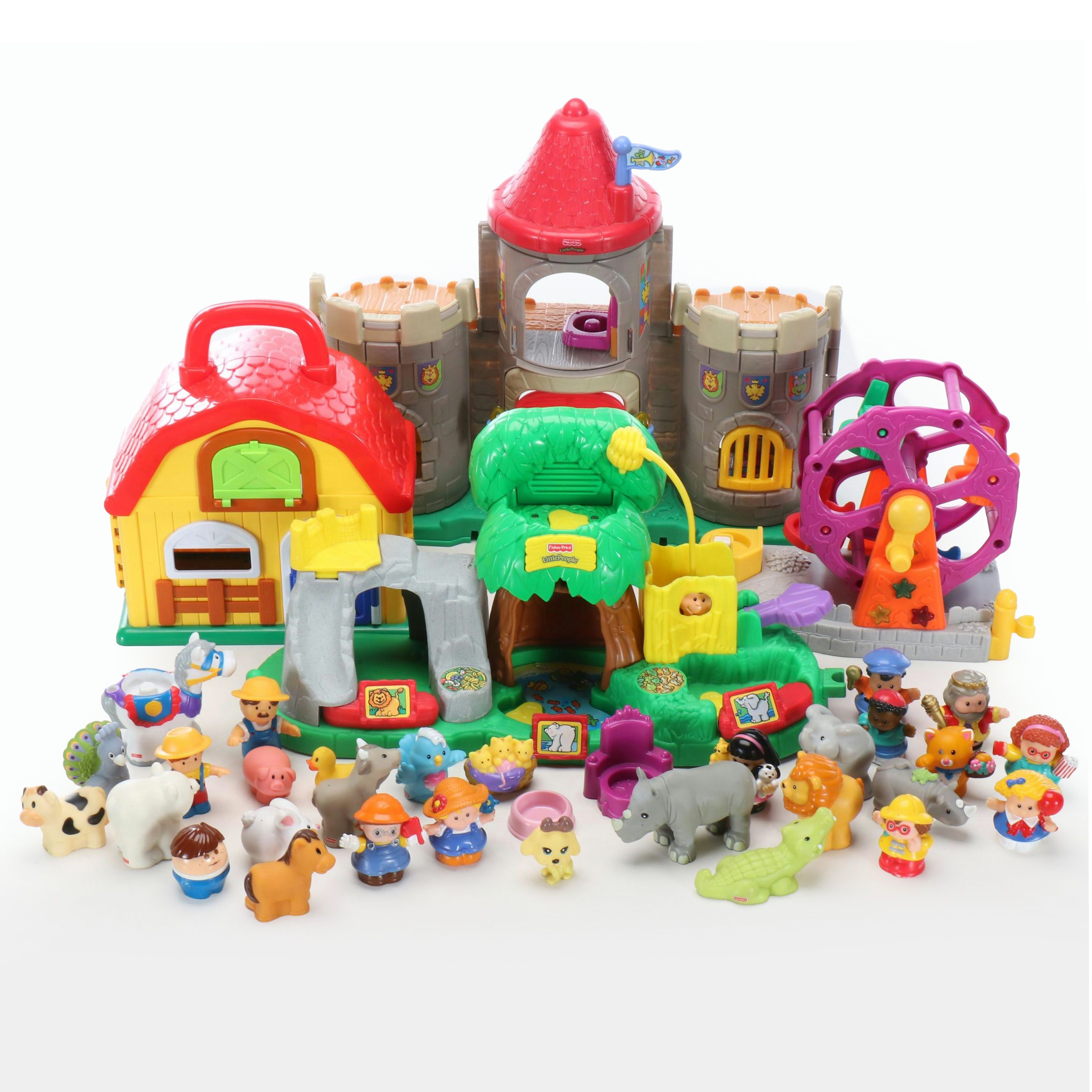 Fisher-Price Little People Buildings with Accessories and Characters