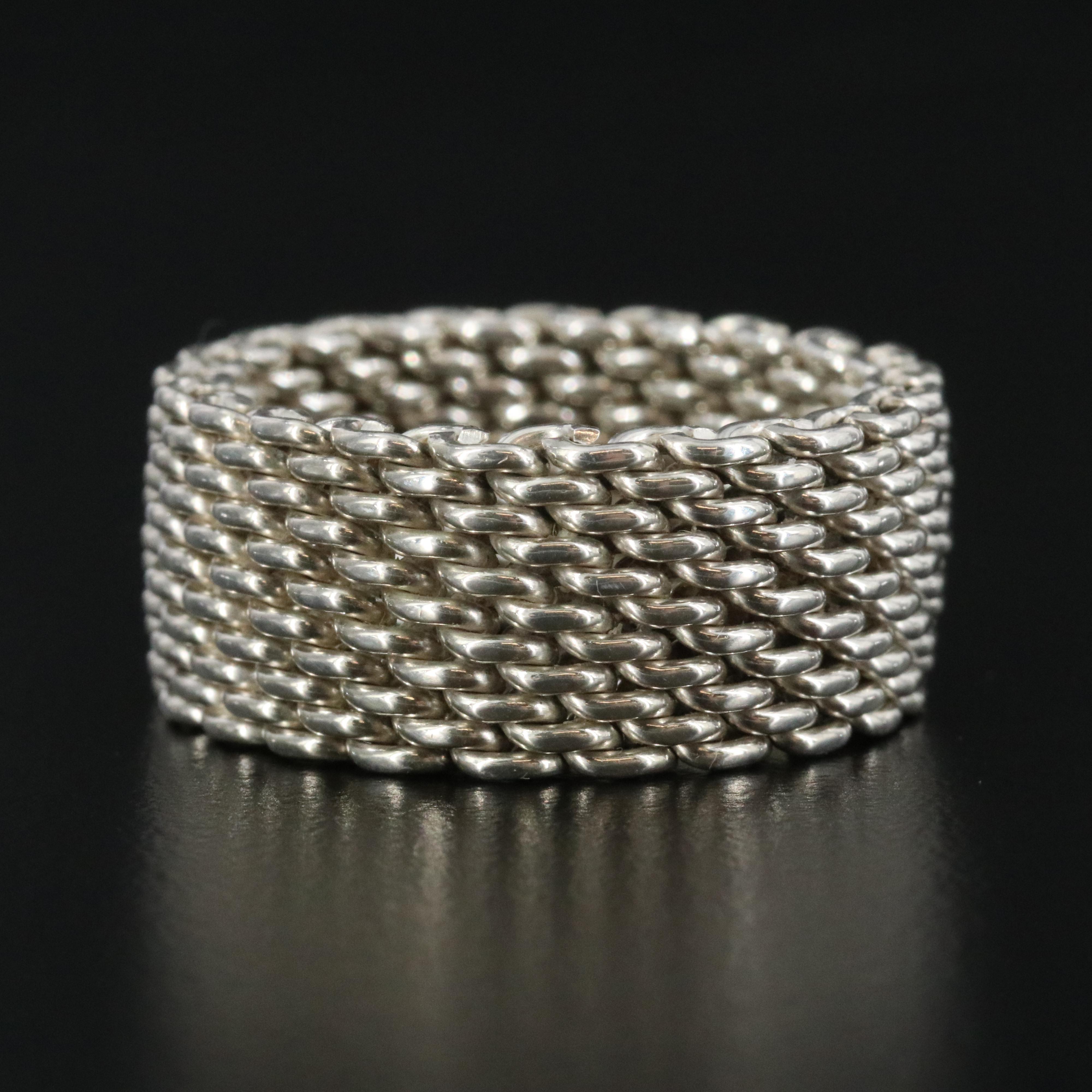 Tiffany & Co. Somerset Sterling Mesh Ring