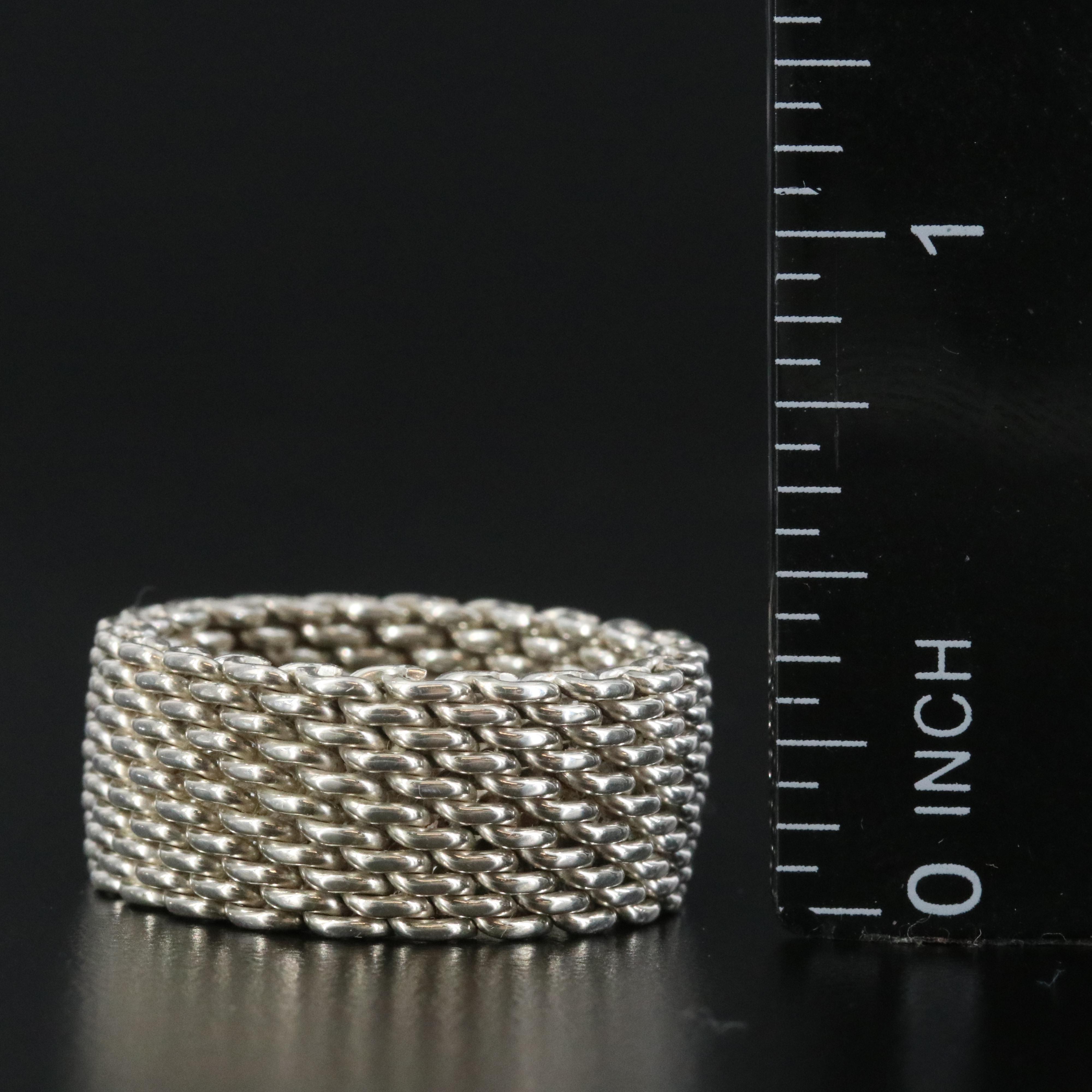 Tiffany & Co. Somerset Sterling Mesh Ring