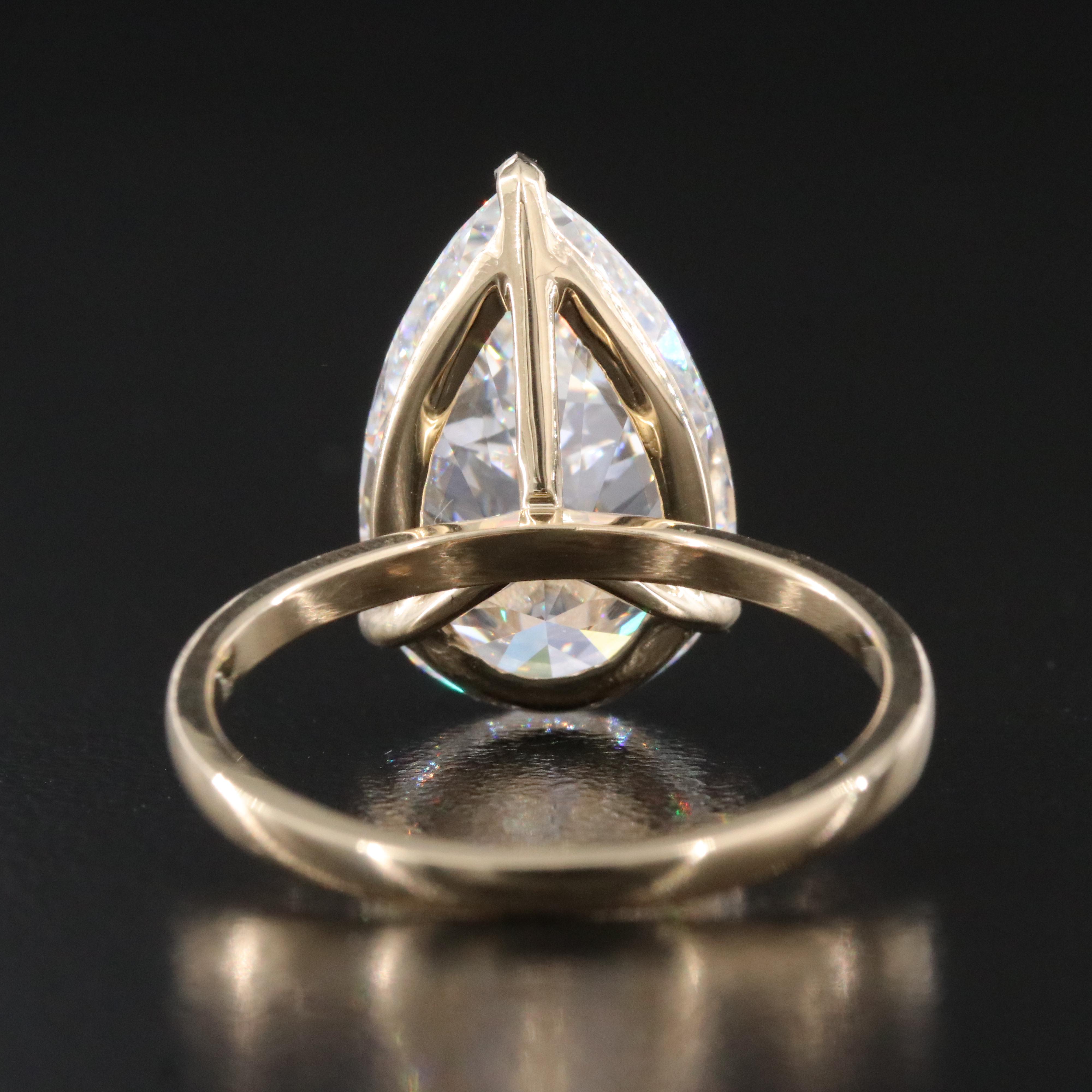 18K 7.63 CT Lab Grown Diamond Solitaire Ring with IGI Report