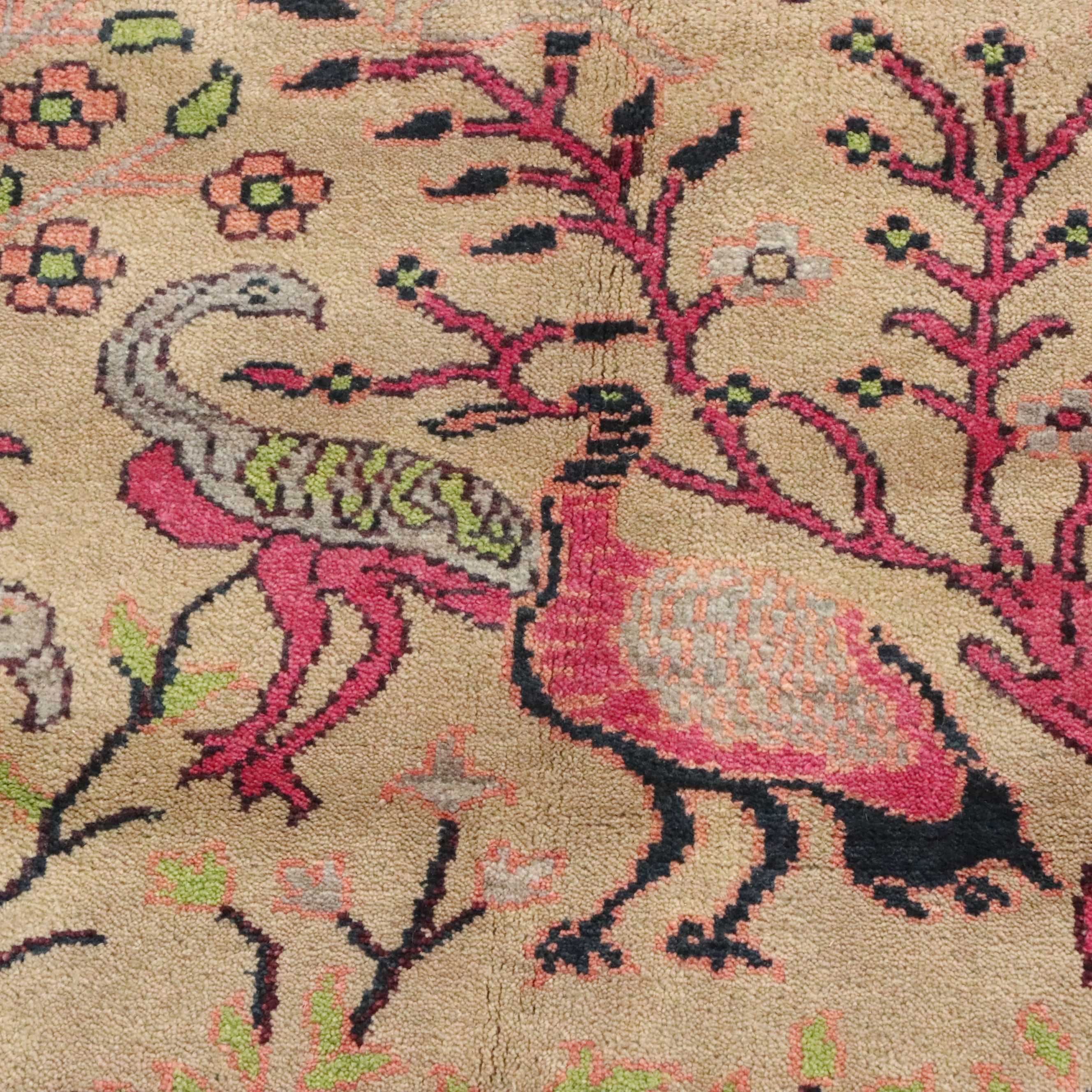 8'9 x 12'3 Hand-Knotted Indian Ziegler Style Area Rug