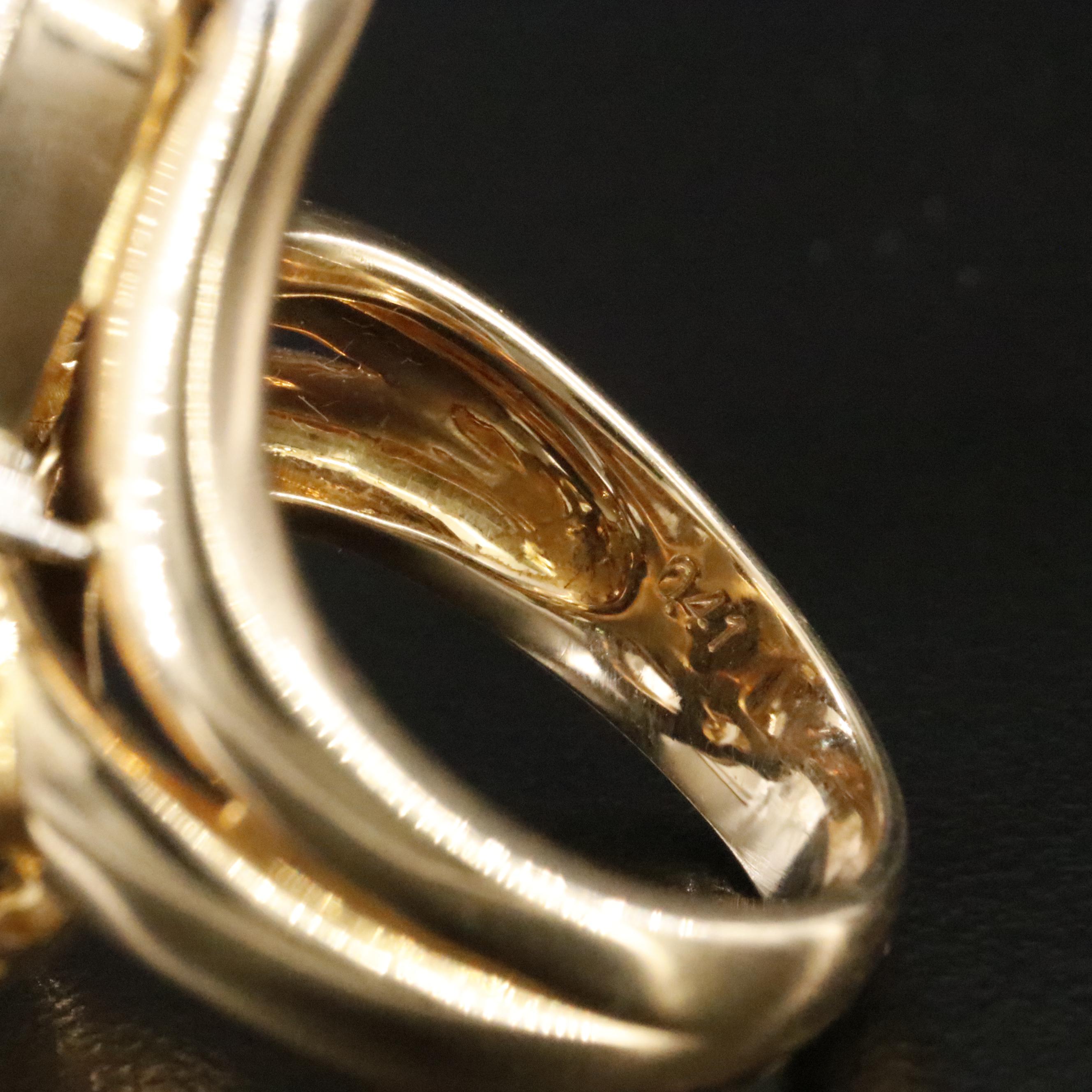 18K Boulder Opal and Diamond Ring with Platinum Accents