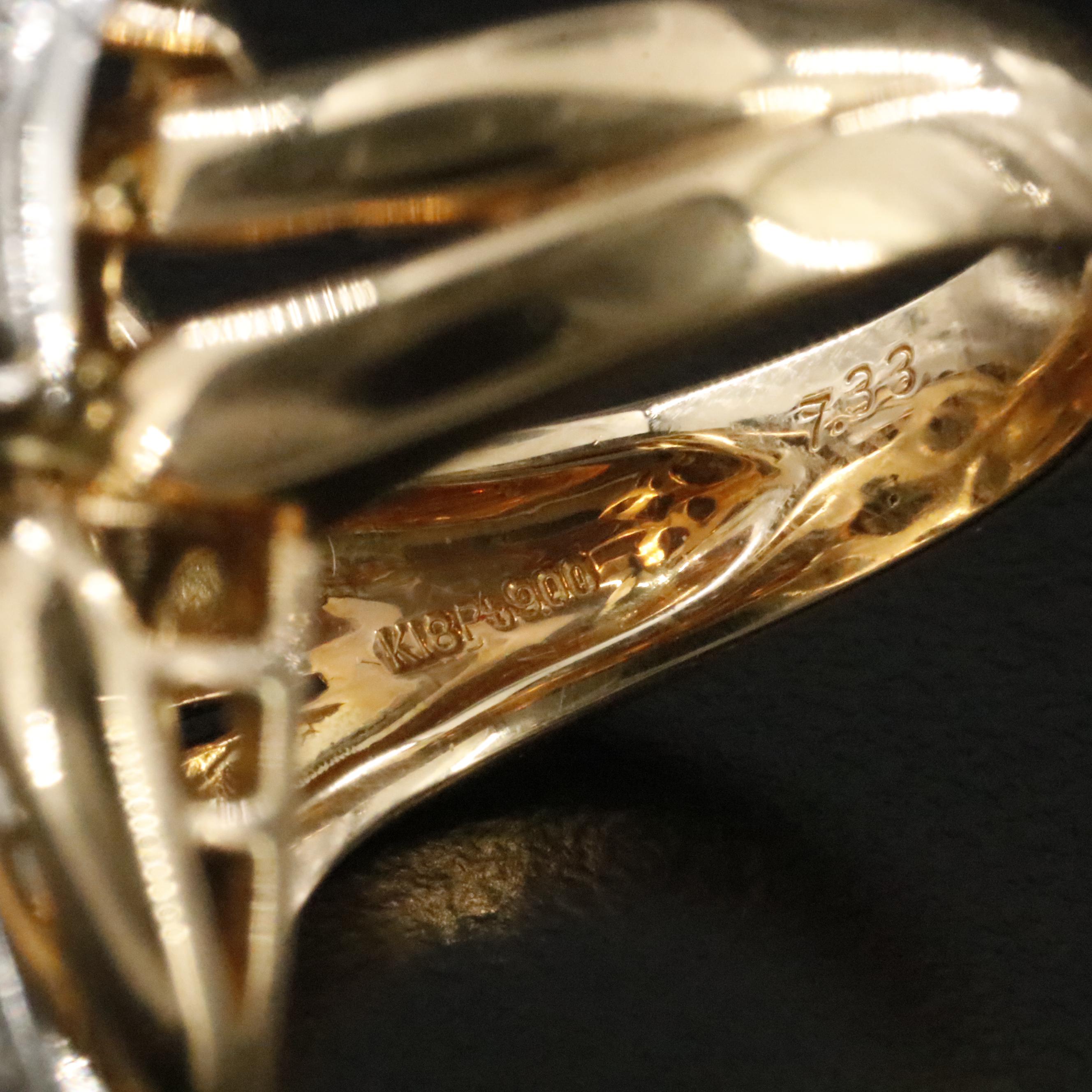 18K Boulder Opal and Diamond Ring with Platinum Accents