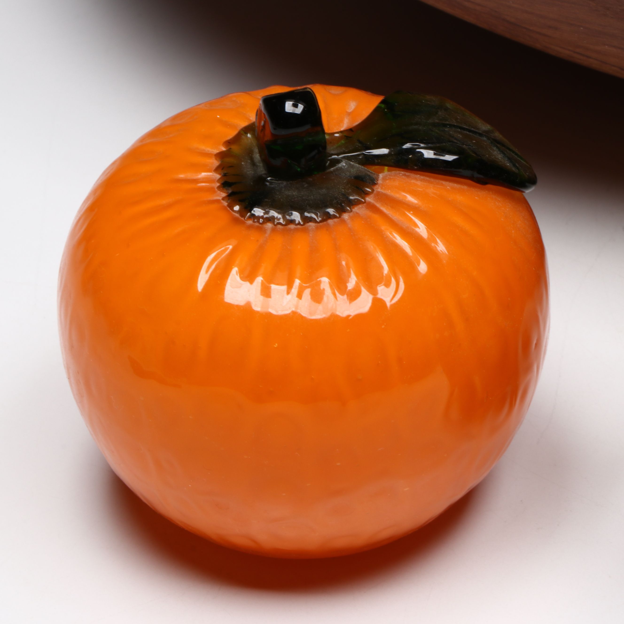 American Glass Bowl and Glass Fruit with Green Pepper