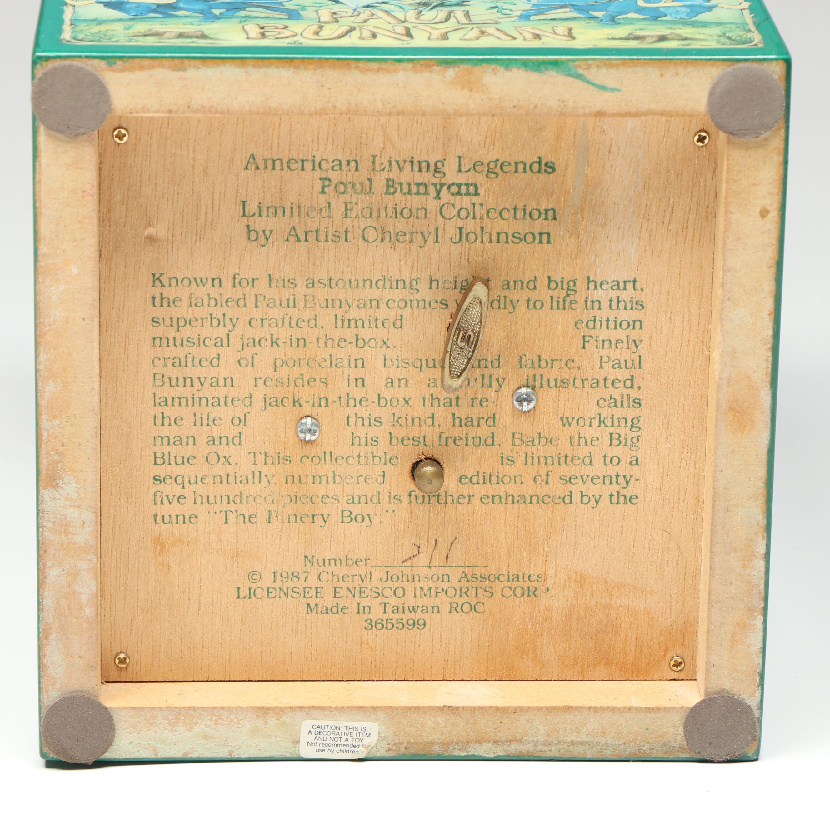 Vintage "Monarch of the Midway" and "Paul Bunyan" Musical Jack-in-the-Box