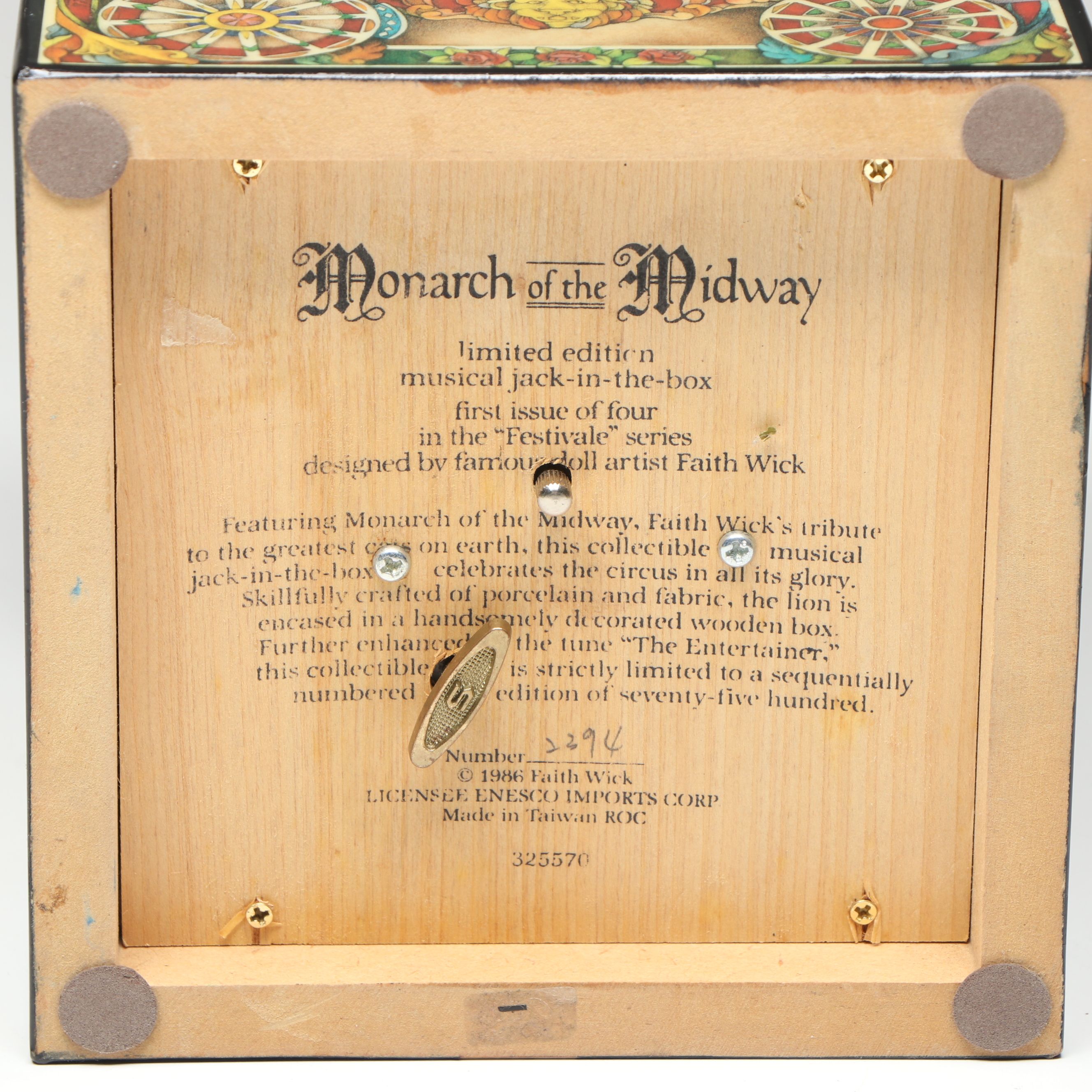 Vintage "Monarch of the Midway" and "Paul Bunyan" Musical Jack-in-the-Box