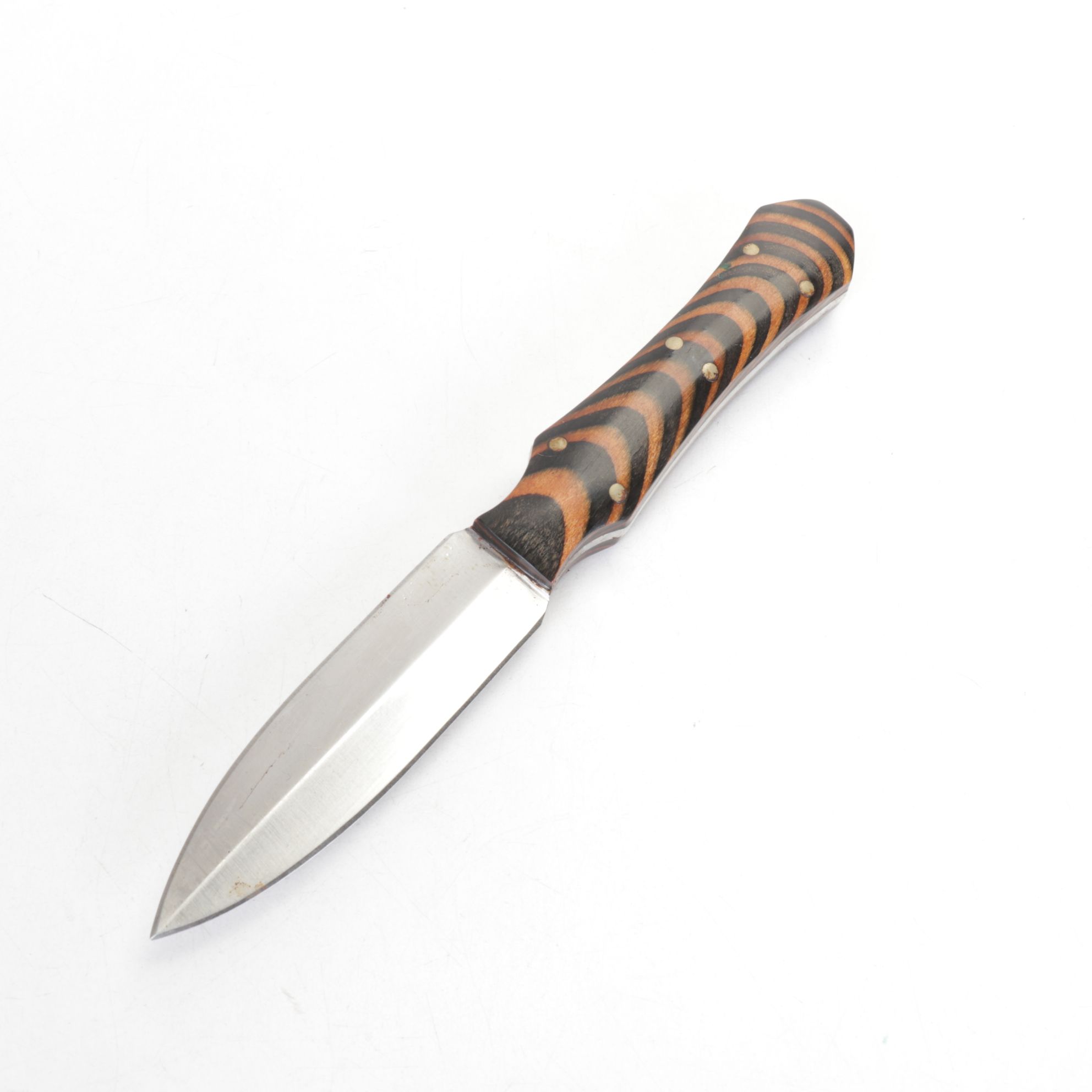 Two J.I. Cottrill Fixed Blade Knives with Wood Handles