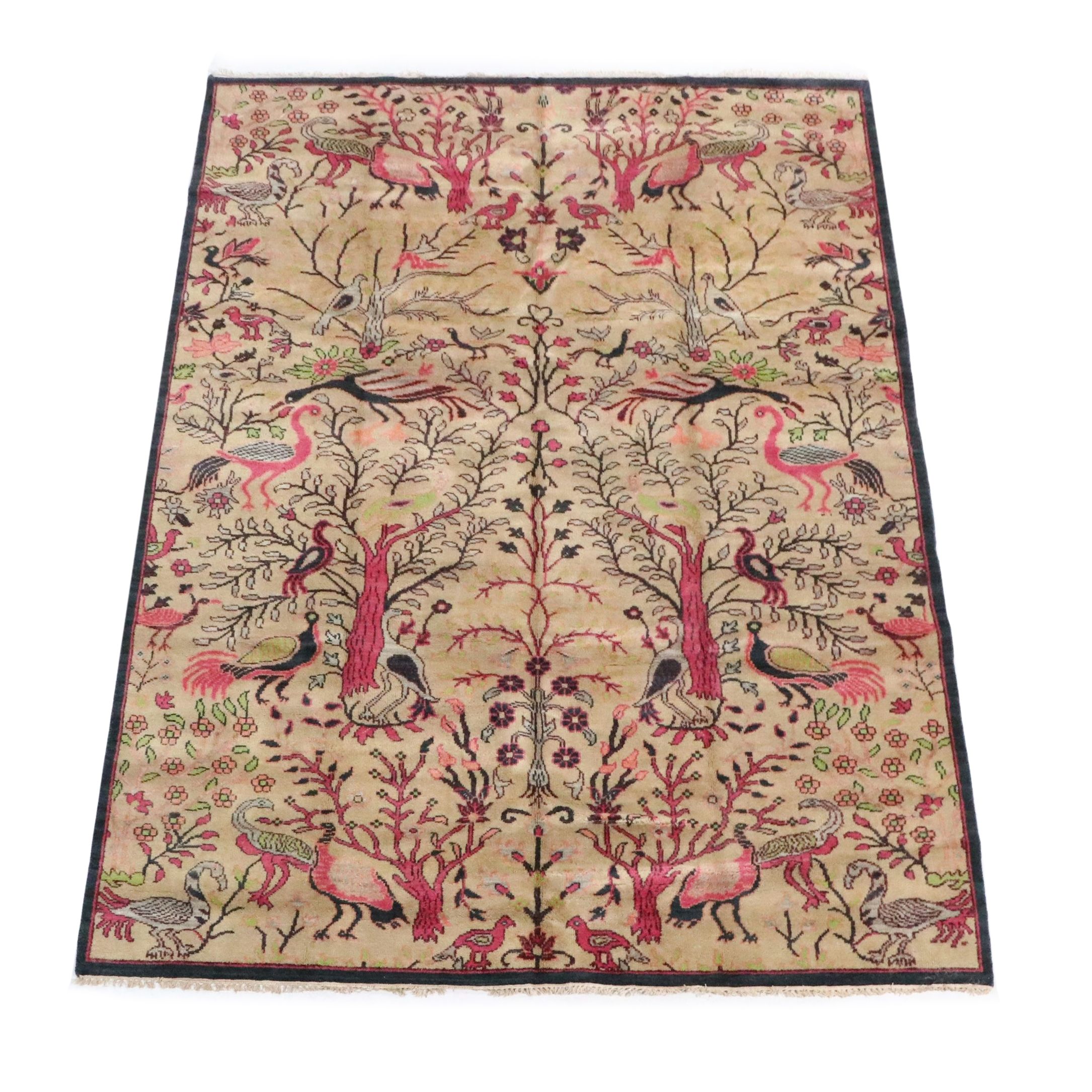 8'9 x 12'3 Hand-Knotted Indian Ziegler Style Area Rug