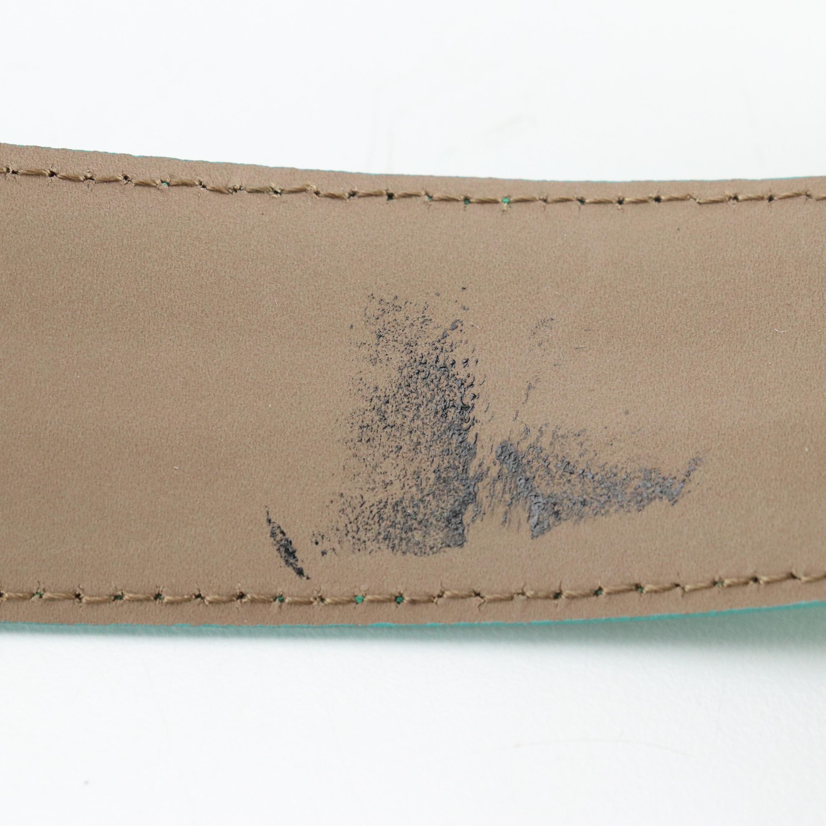 Versace Classic V2 Suede Belt with Floral Encrusted Buckle