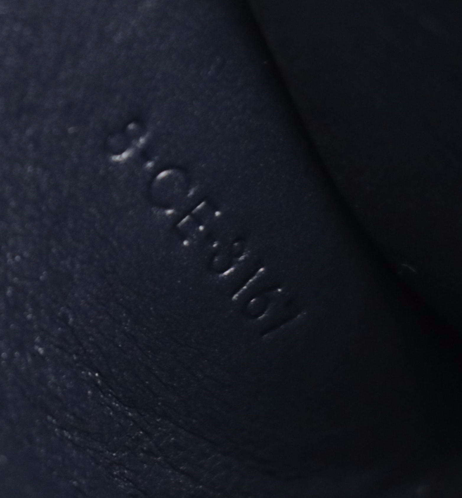 Céline Medium Frame Shoulder Bag in Navy Blue and Red Calfskin Leather