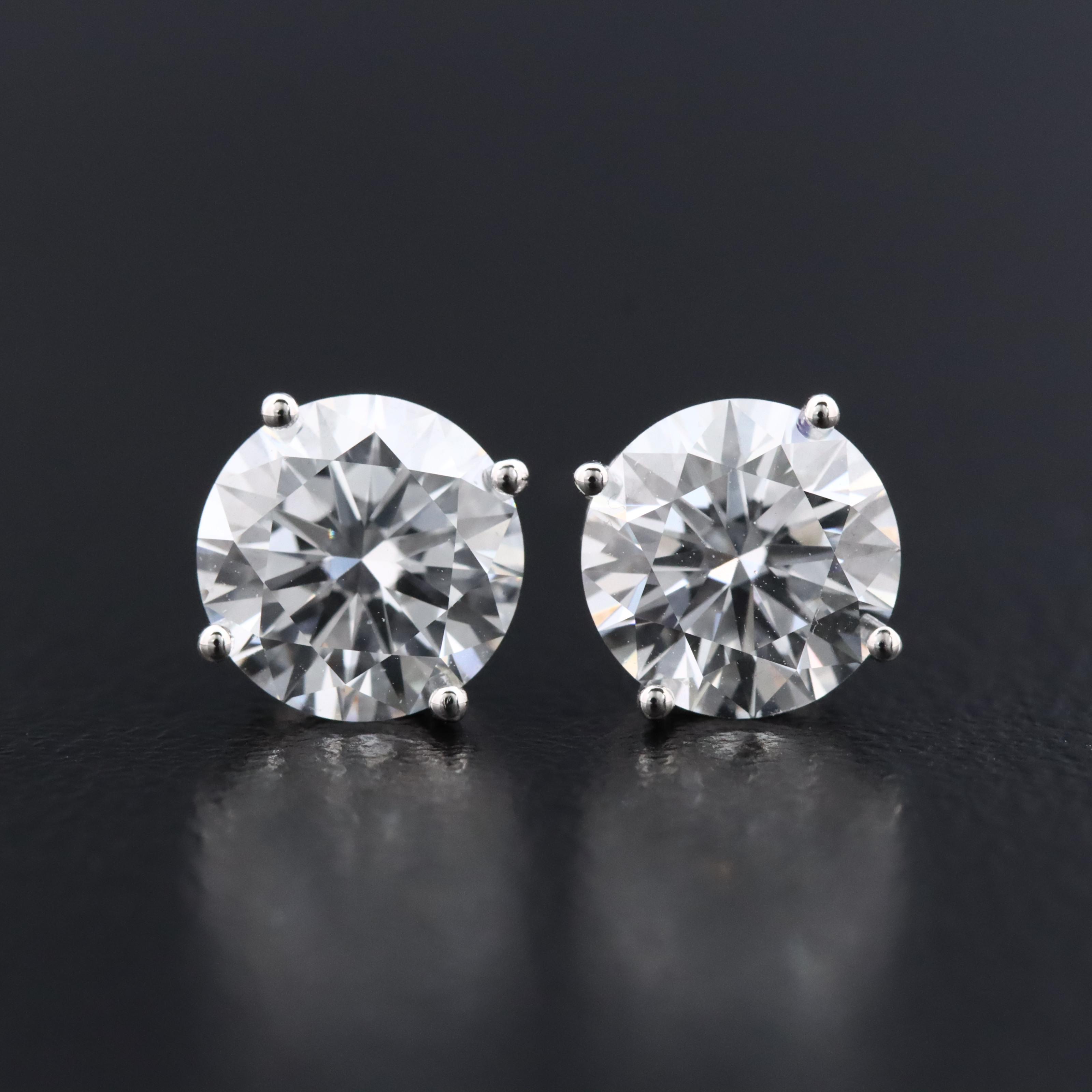 14K 2.06 CTW Lab Grown Diamond  Stud Earrings