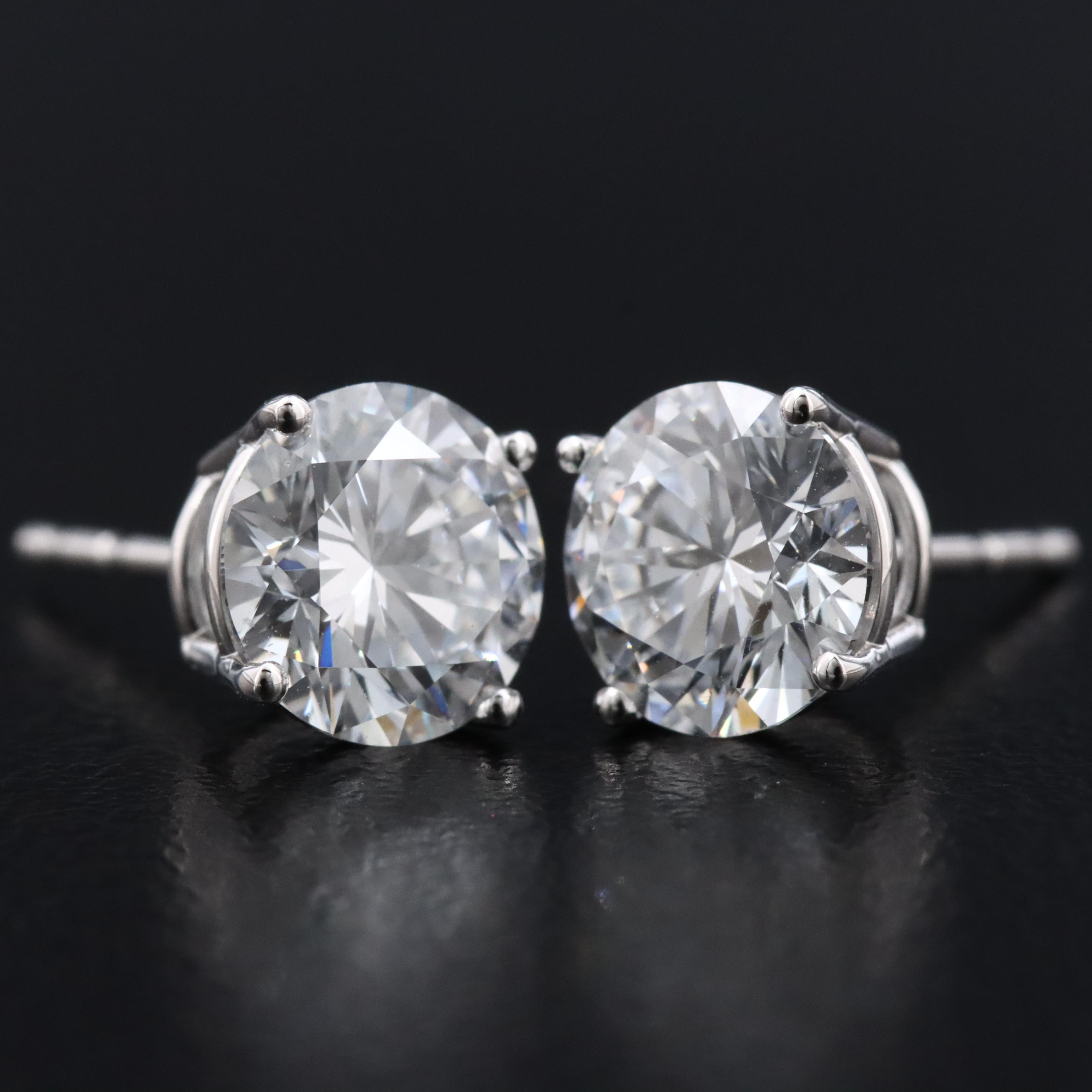 14K 2.06 CTW Lab Grown Diamond  Stud Earrings