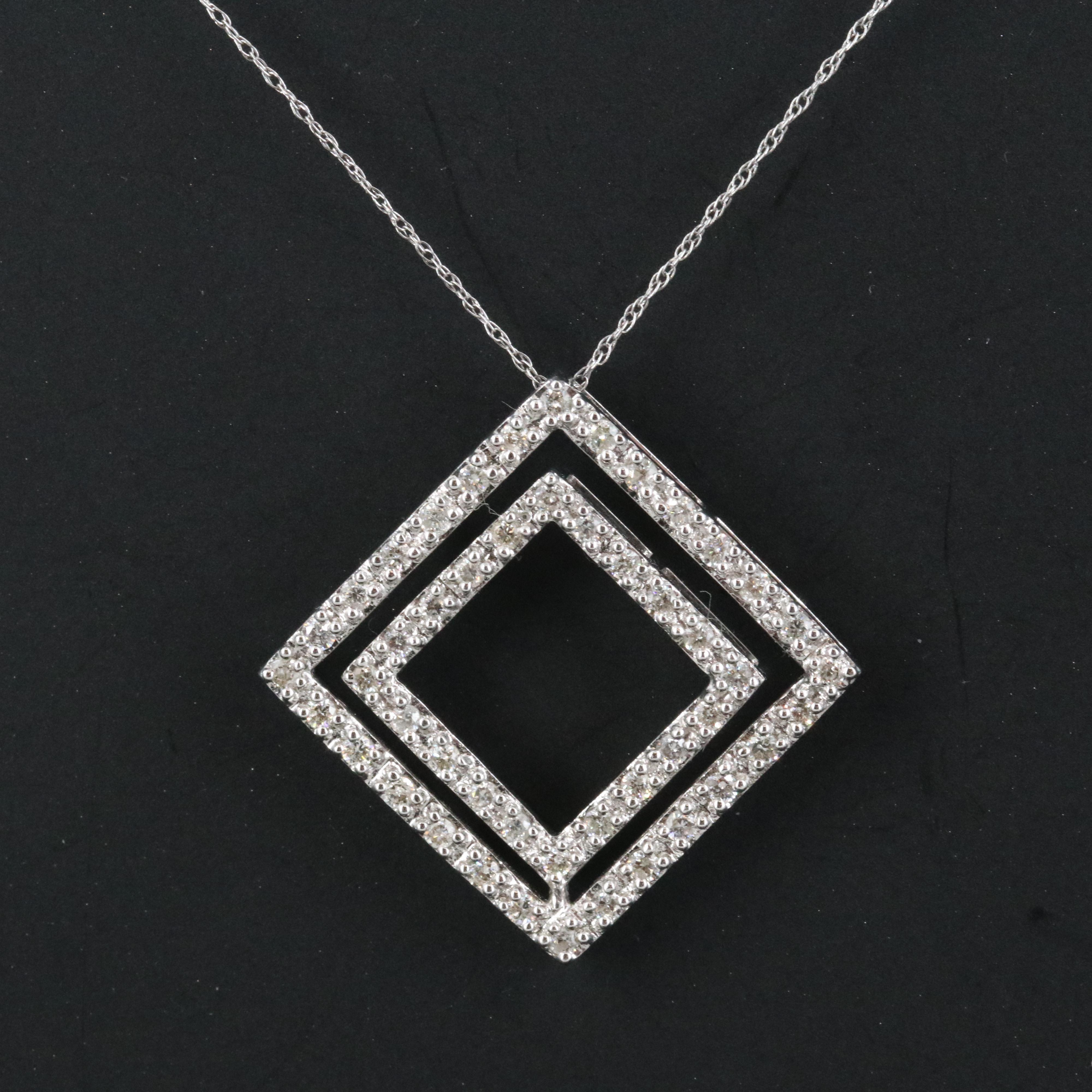 14K 0.82 CTW Diamond Pendant Necklace