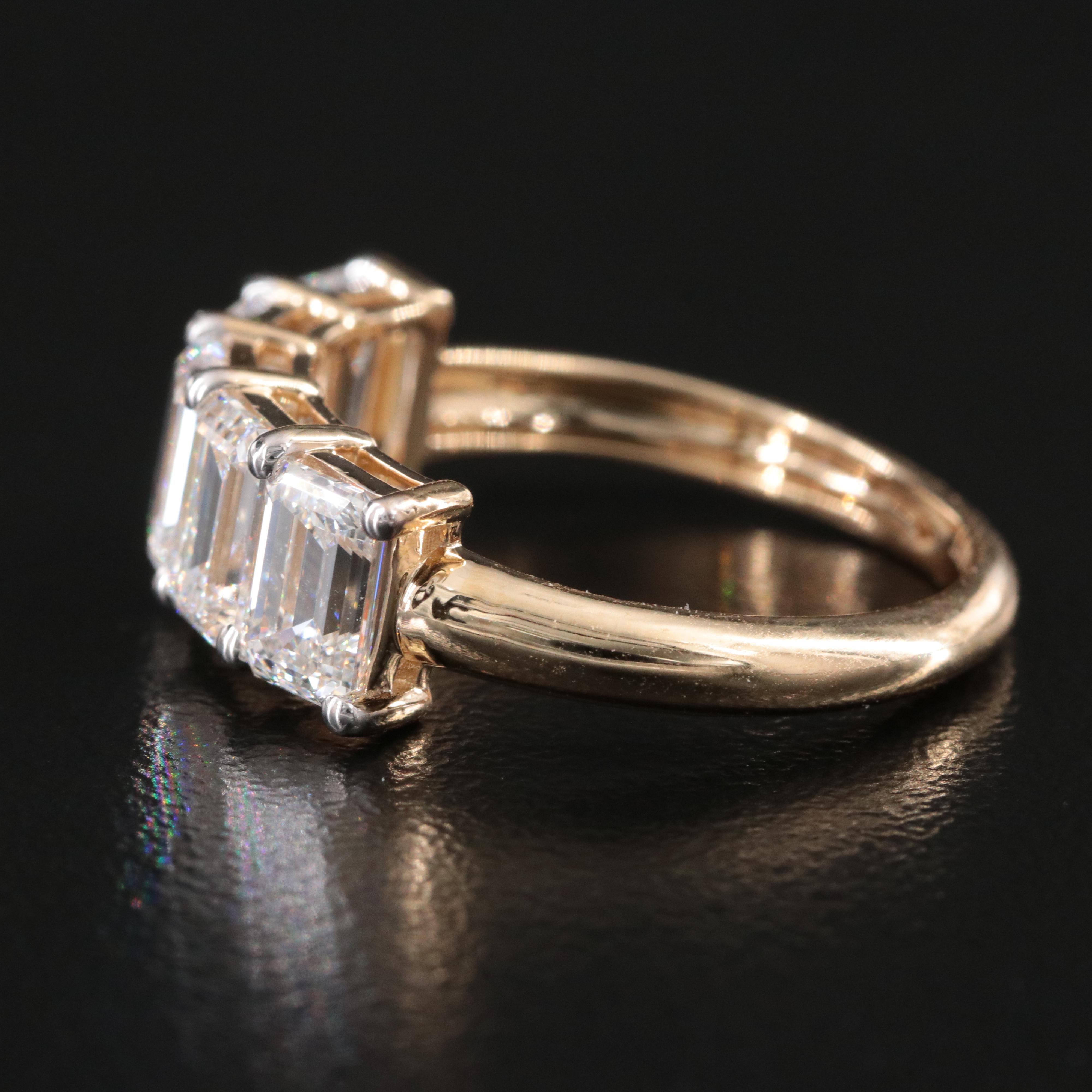 14K 2.99 CTW Lab Grown Diamond Ring