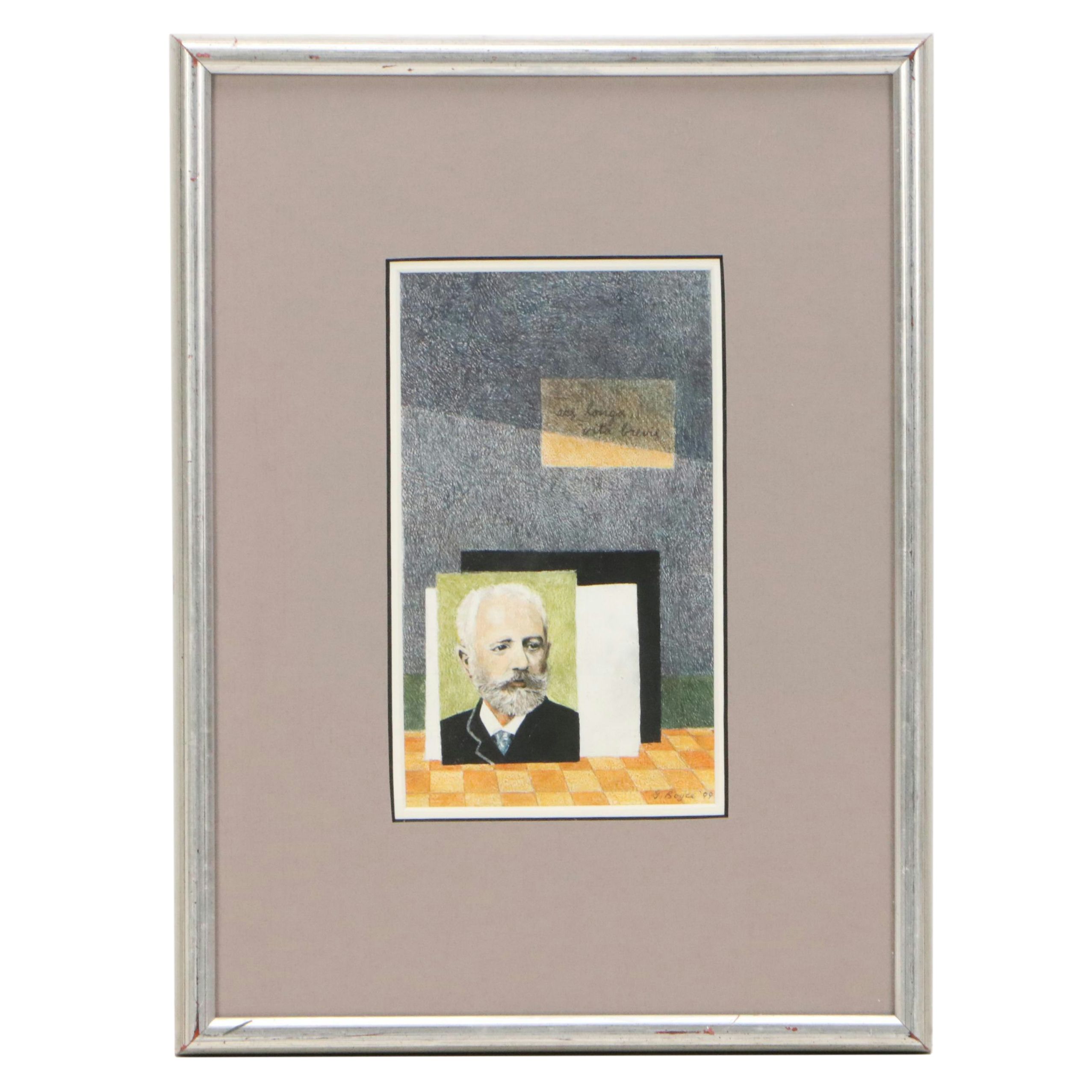 Gerald G. Boyce Casein Painting "Peter Ilyich Tchaikovsky II," 1999