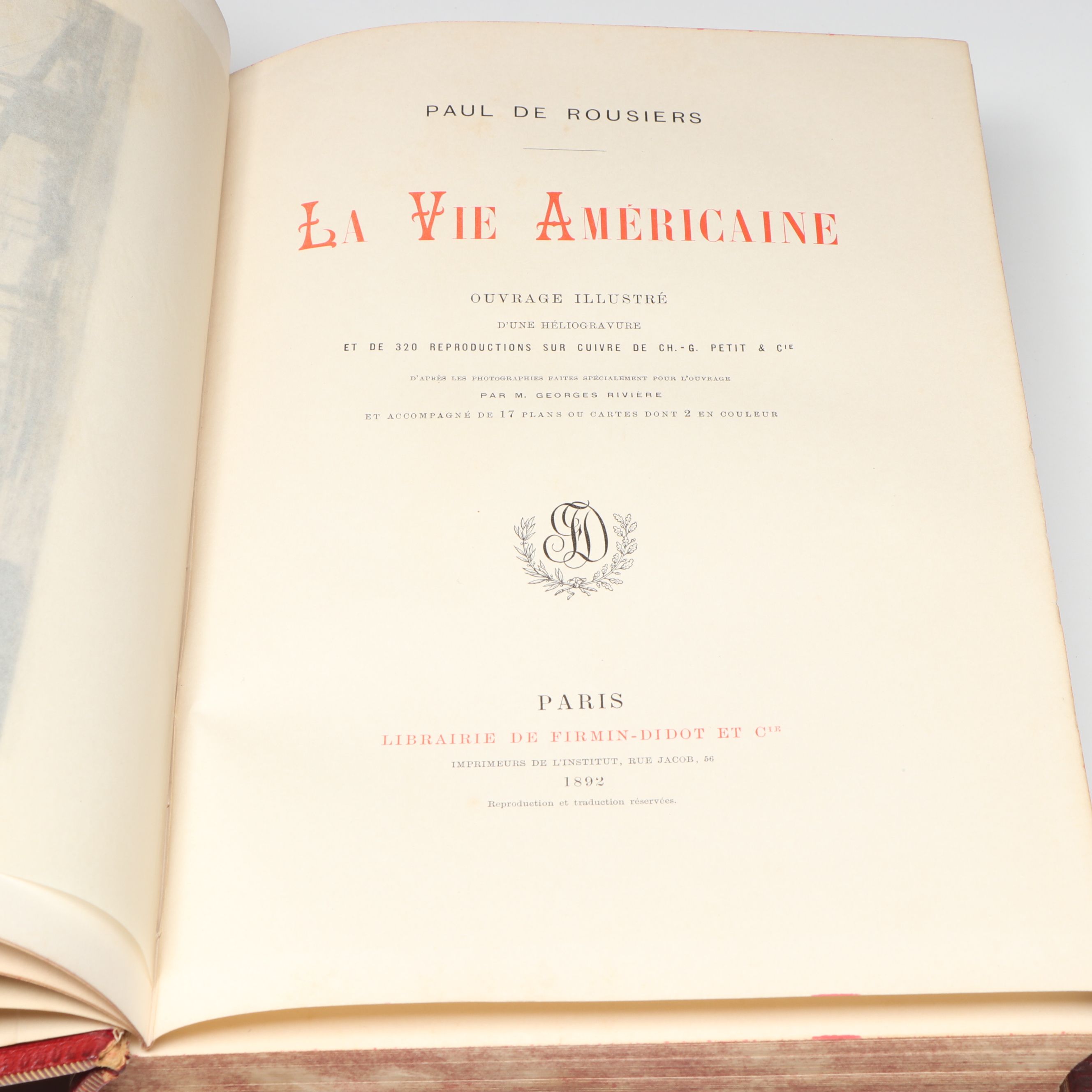 Illustrated French Language "La Vie Américaine" by Paul de Rousiers, 1892