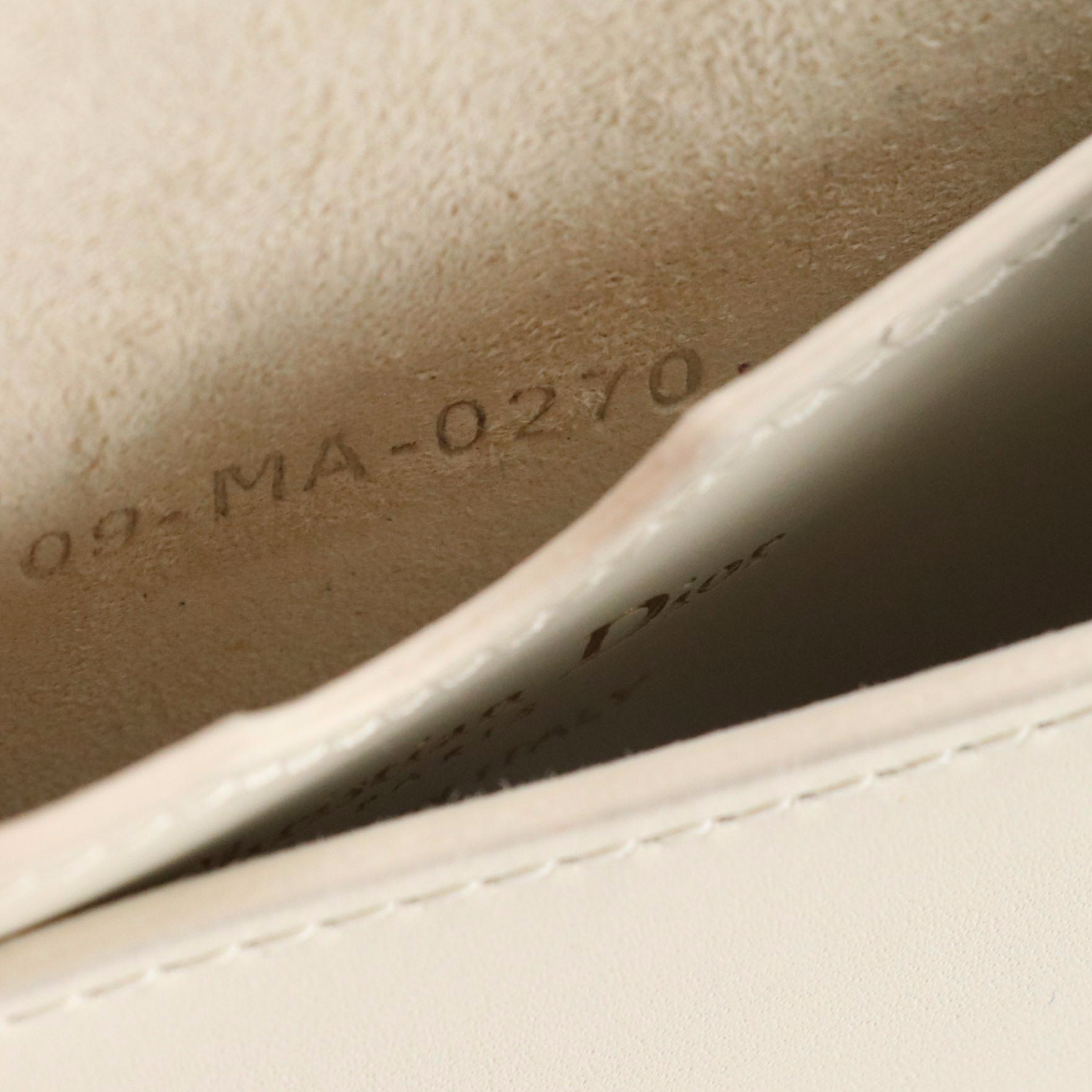 Christian Dior Small Bobby Crossbody Bag in White Box Calf Leather