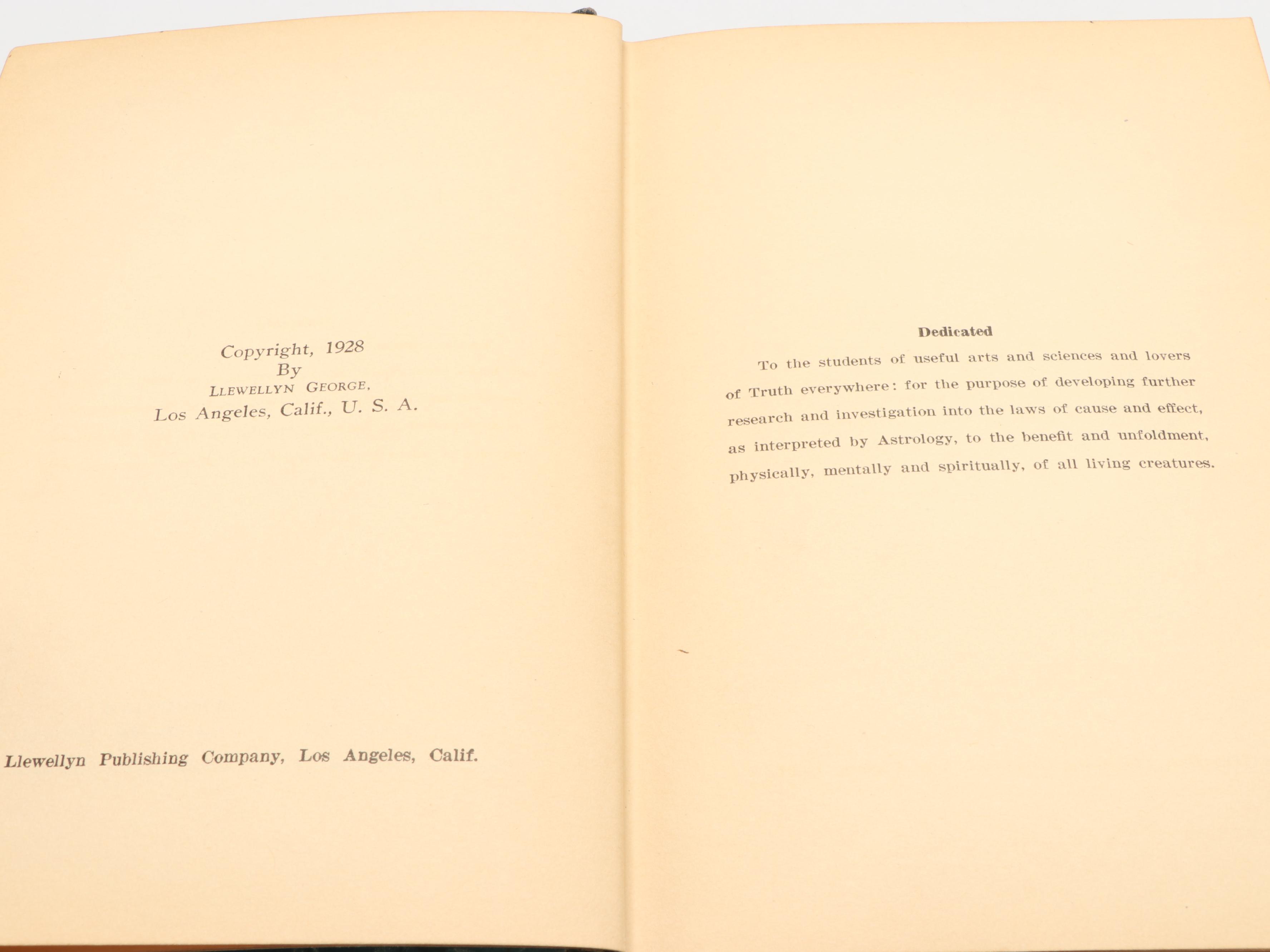 "A to Z Horoscope Maker and Delineator" by Llewellyn George, 1928