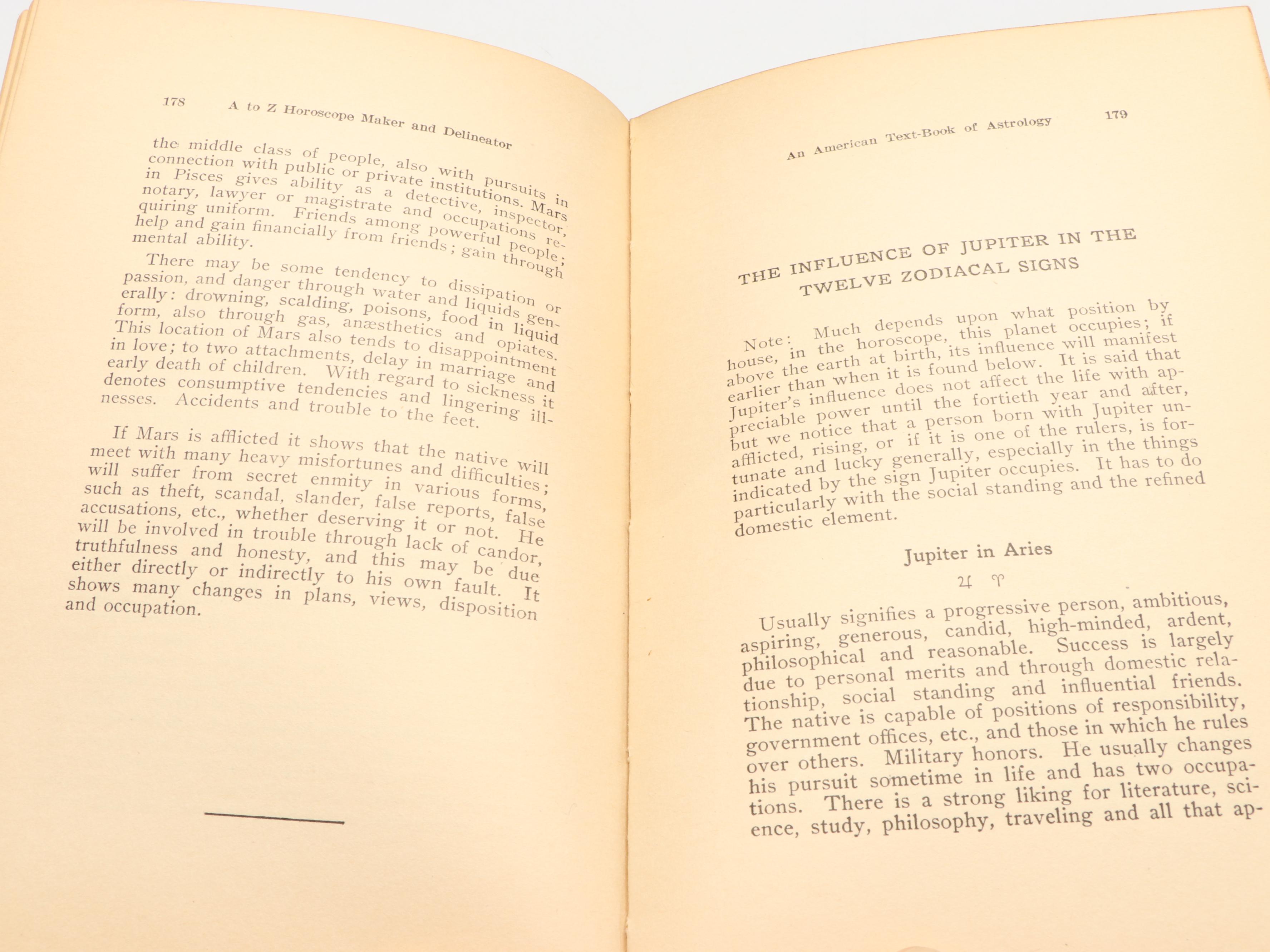 "A to Z Horoscope Maker and Delineator" by Llewellyn George, 1928