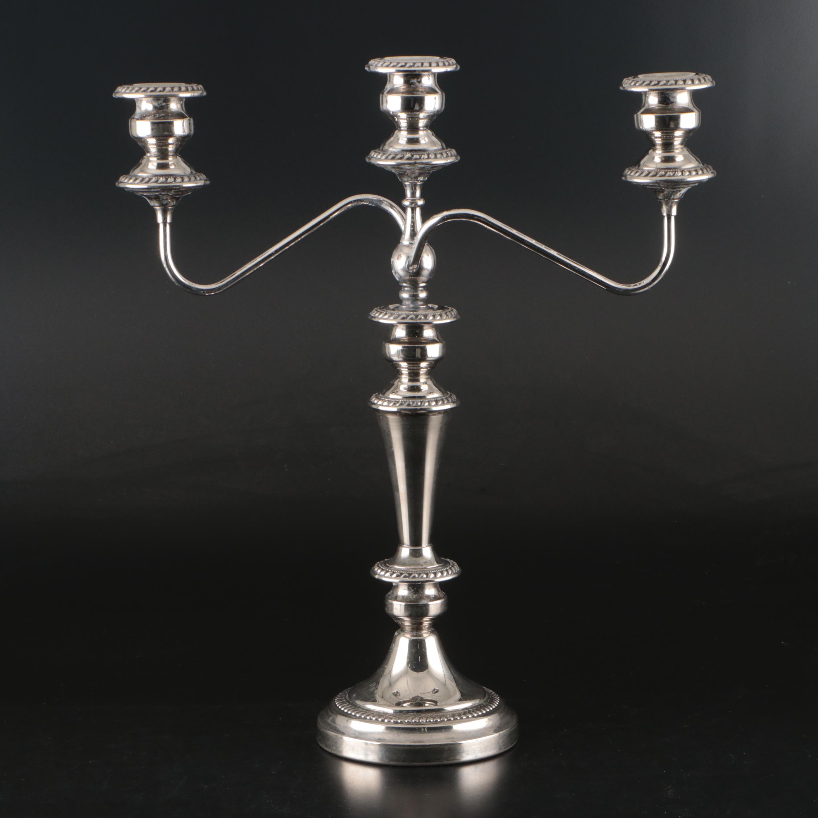 English Silver Mfg. Corp. Silver Plate Candelabra
