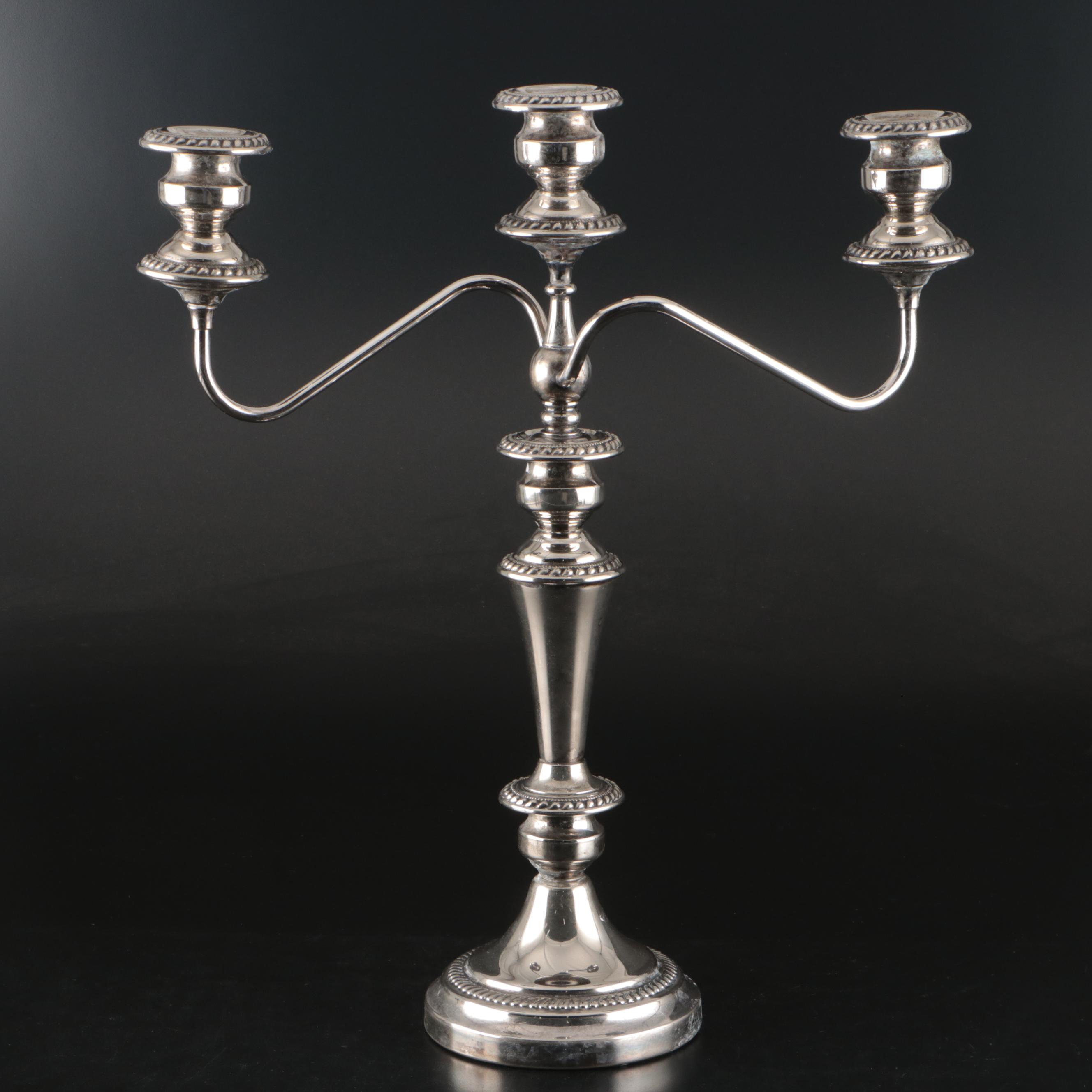 English Silver Mfg. Corp. Silver Plate Candelabra