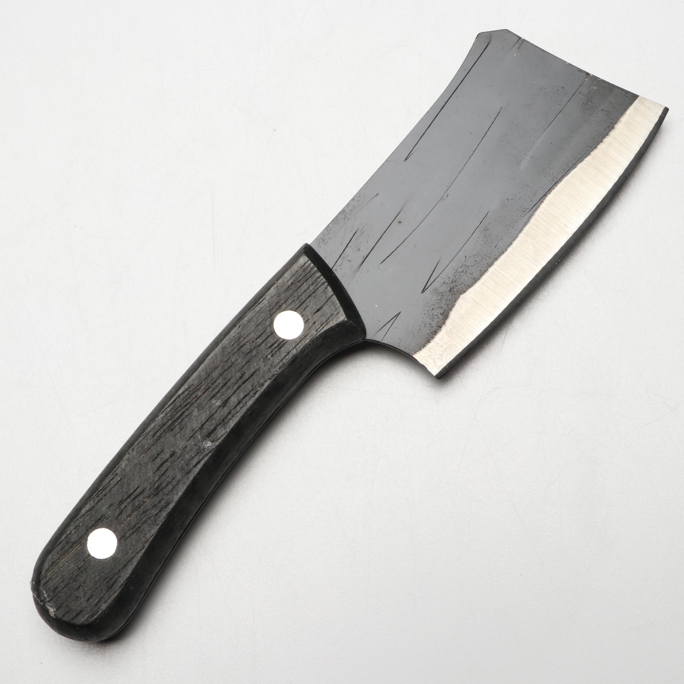 Damascus Steel and Wooden Handled Hunting Knives with Japanese Style Knives