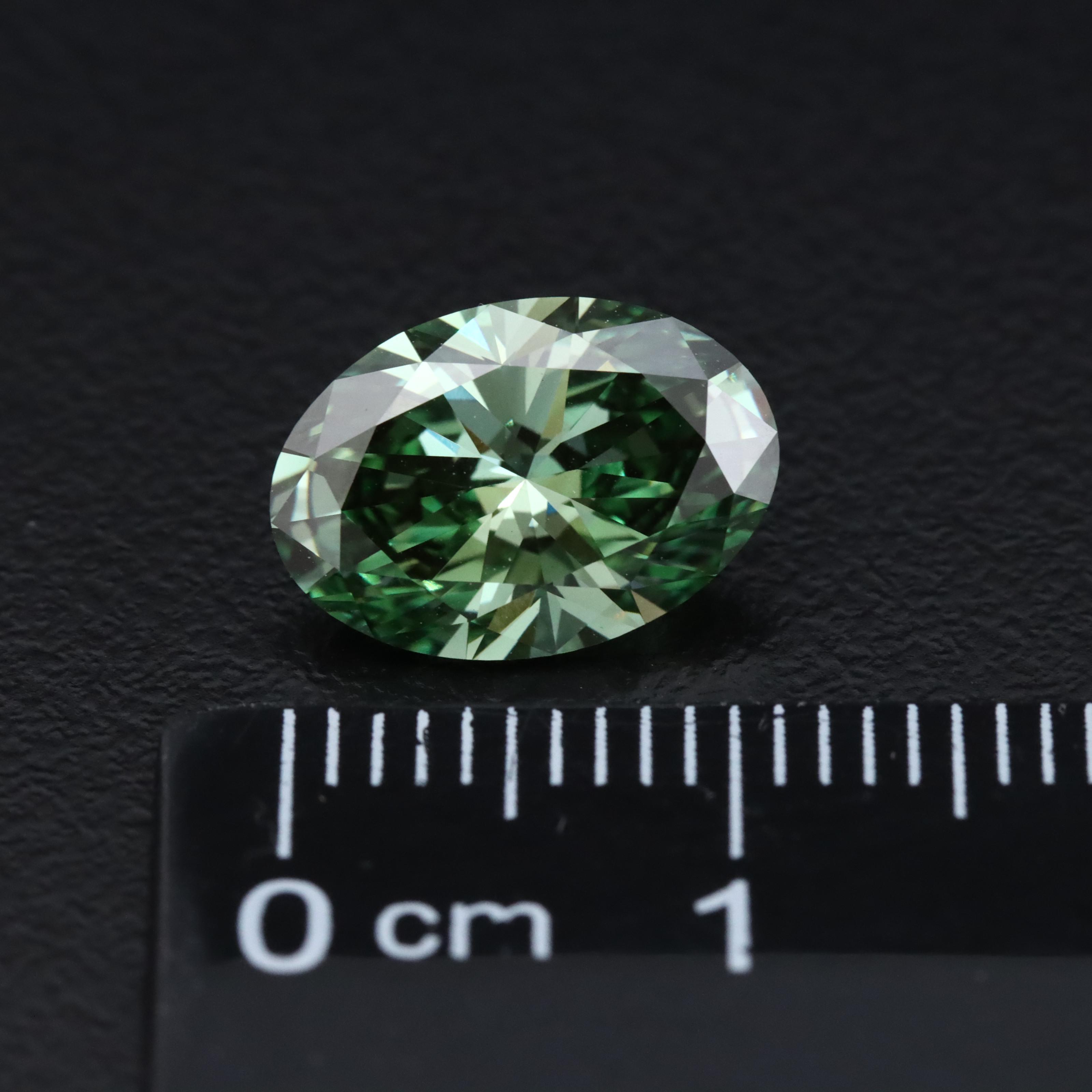 Loose 3.09 CT Lab Grown Fancy Green Diamond with IGI Report