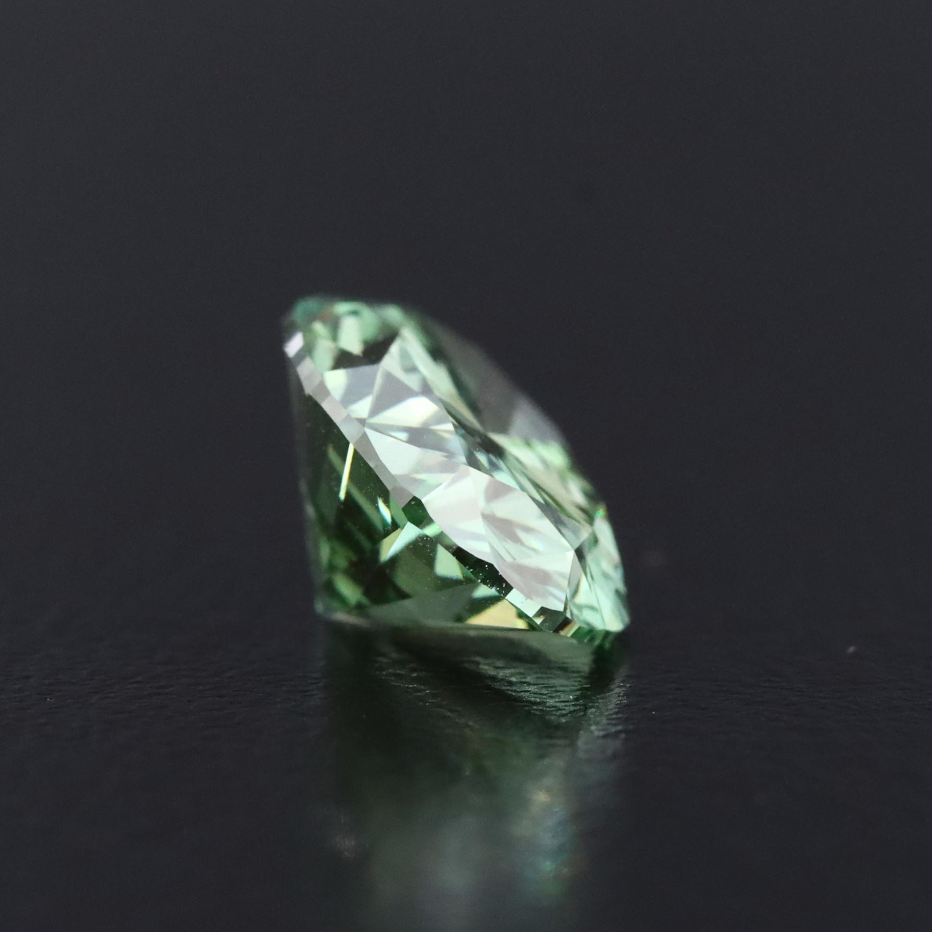 Loose 3.09 CT Lab Grown Fancy Green Diamond with IGI Report